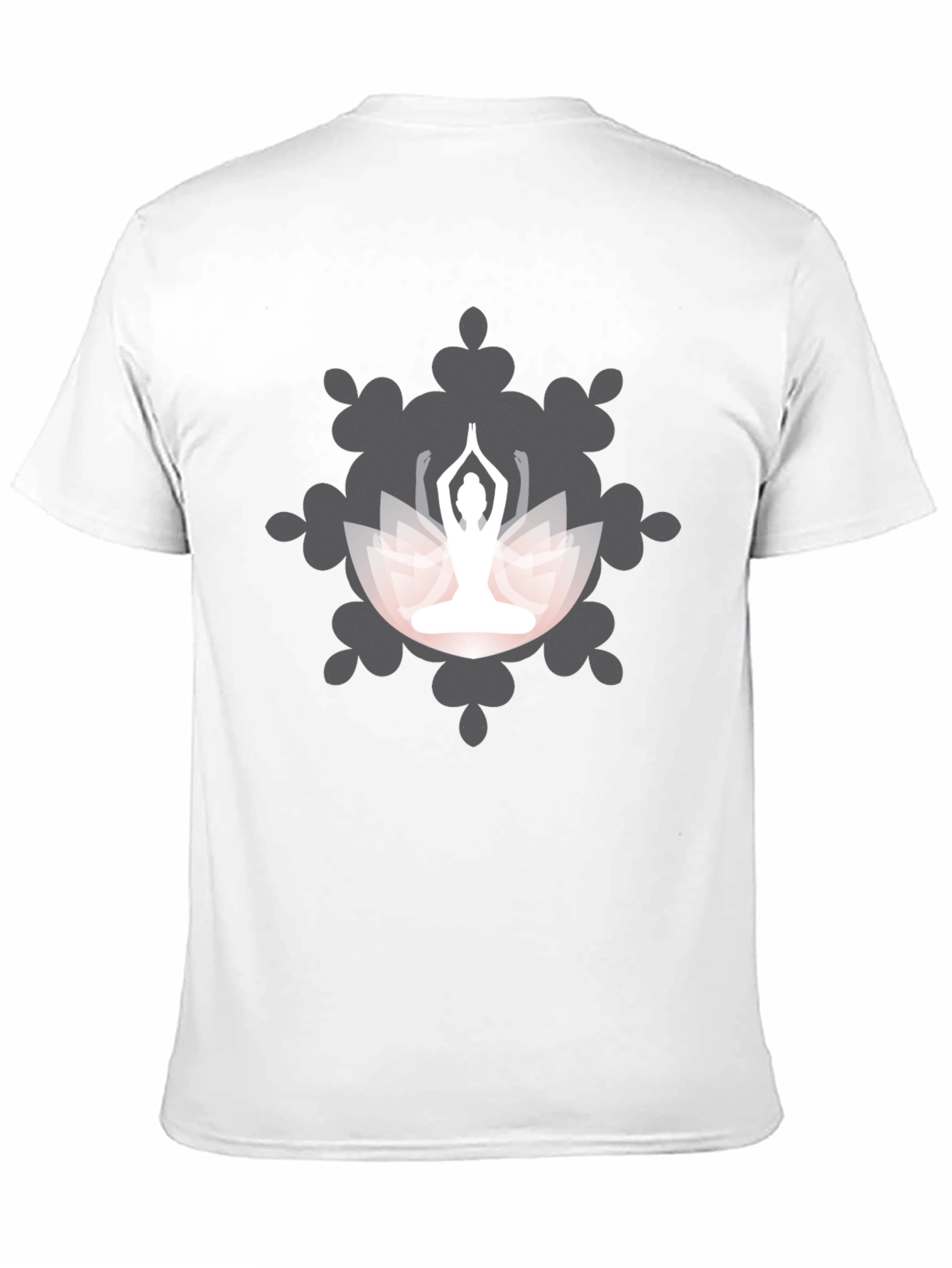 Yoga Lotus Mandala Graphic T-Shirt - Black
