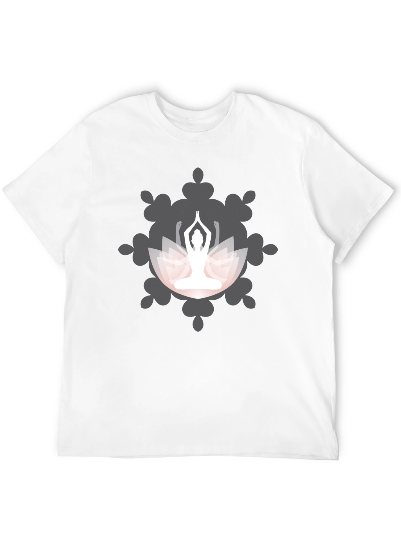 Yoga Lotus Mandala Graphic T-Shirt - Black