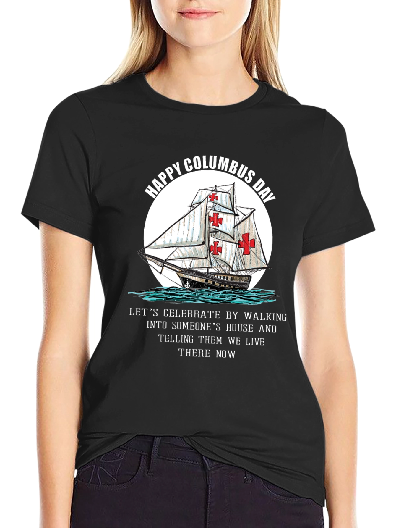 Happy Columbus Day Graphic T-Shirt