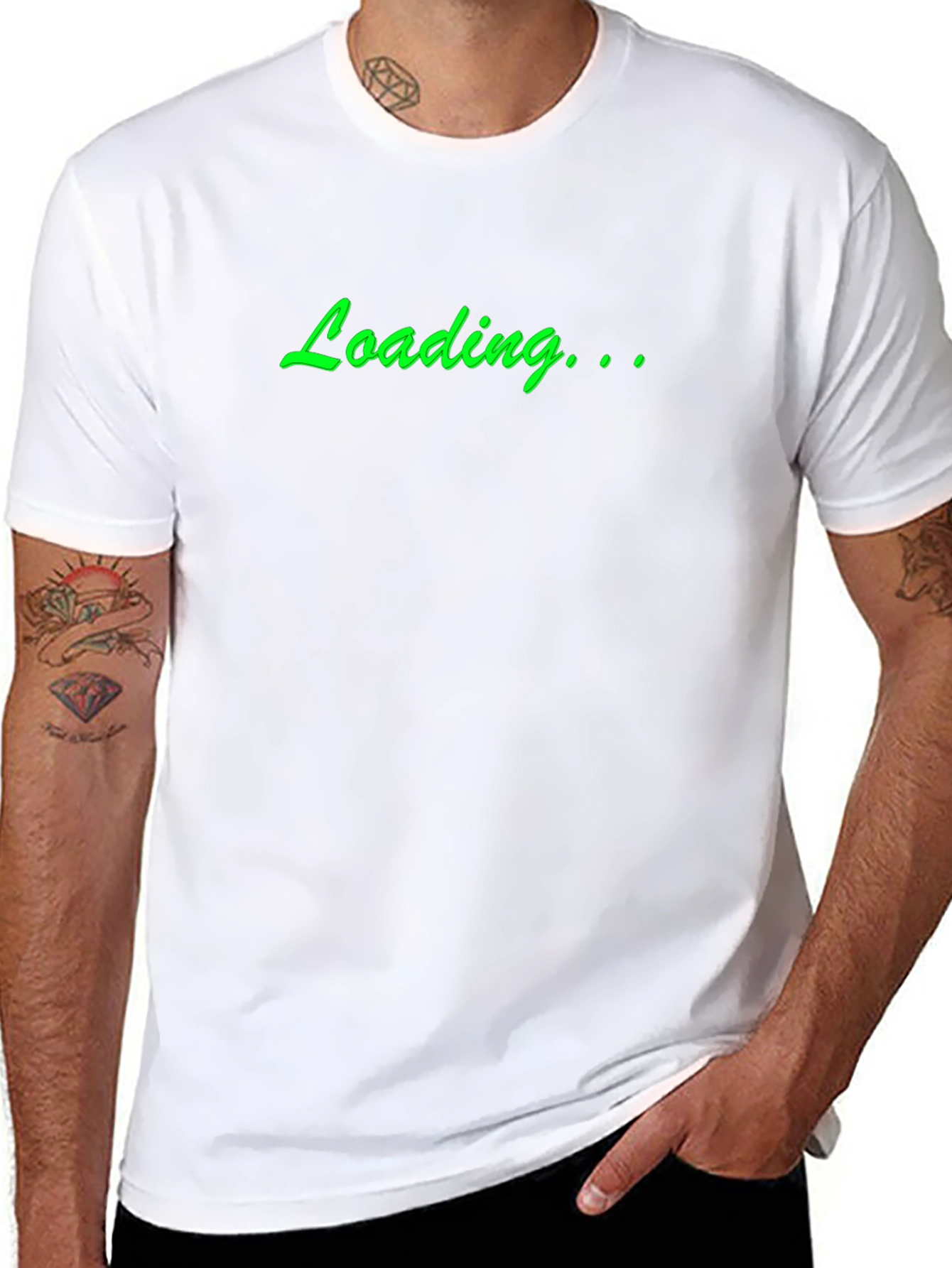 Loading... Graphic Print Black T-Shirt