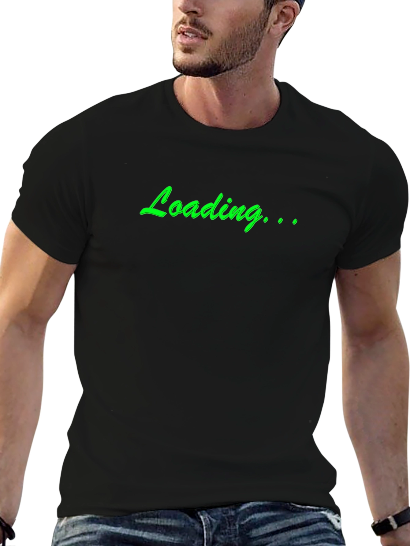 Loading... Graphic Print Black T-Shirt