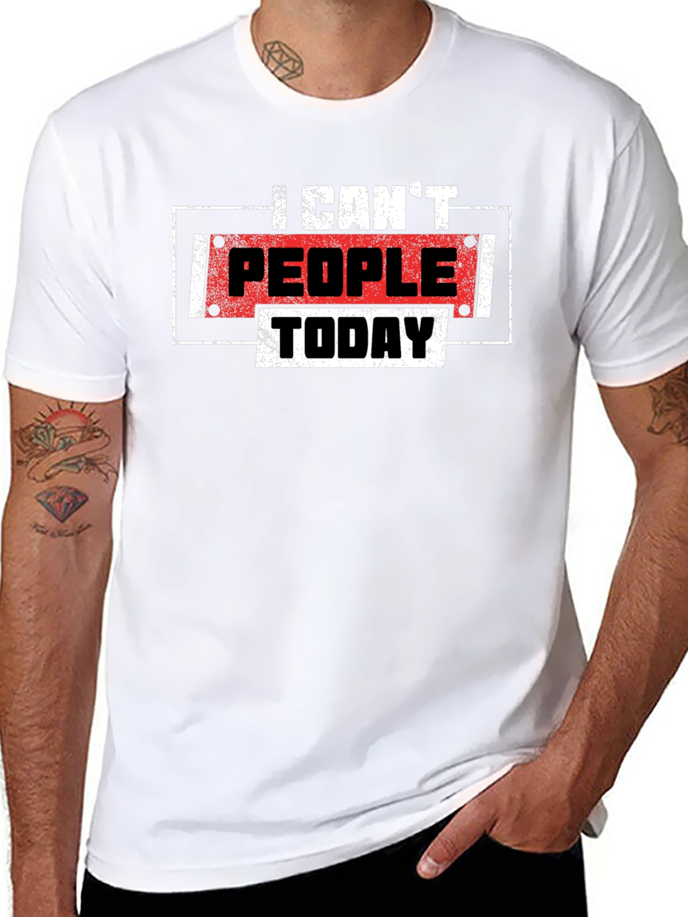 I Cant People Today Funny Graphic T-Shirt