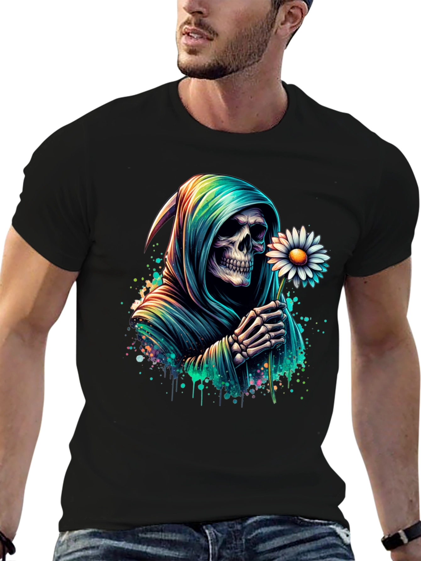 Grim Reaper Daisy T-Shirt