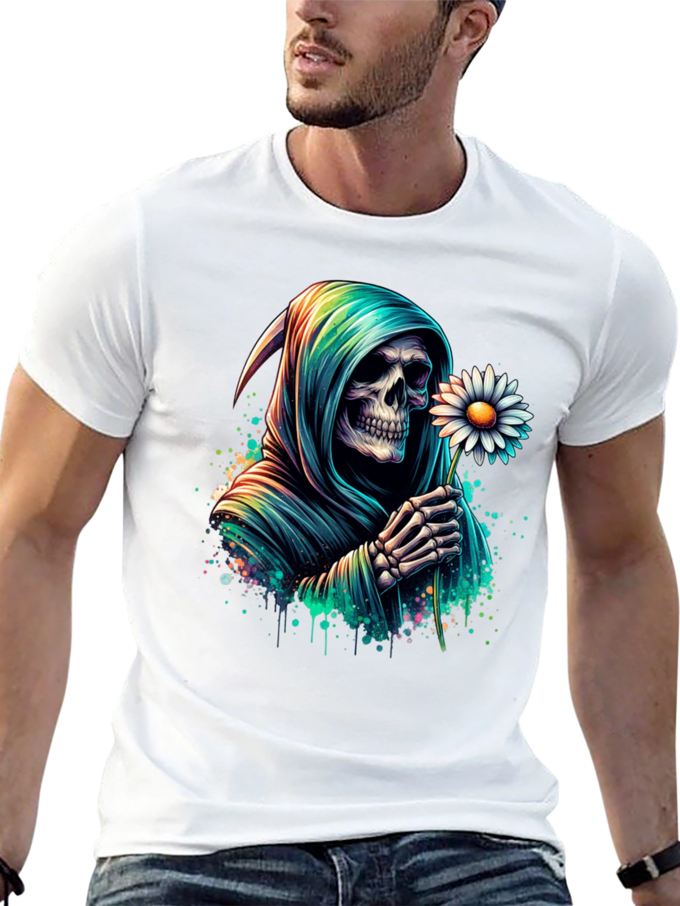 Grim Reaper Daisy T-Shirt