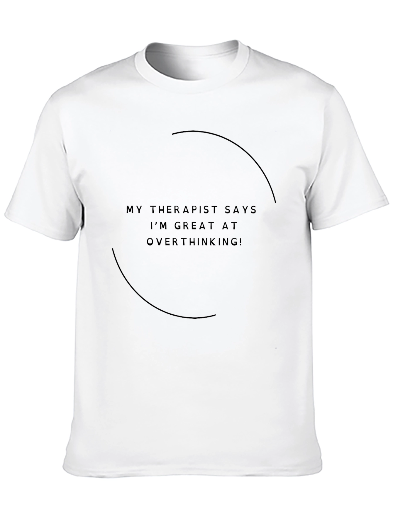 Funny Therapist Overthinking Mens Black T-Shirt