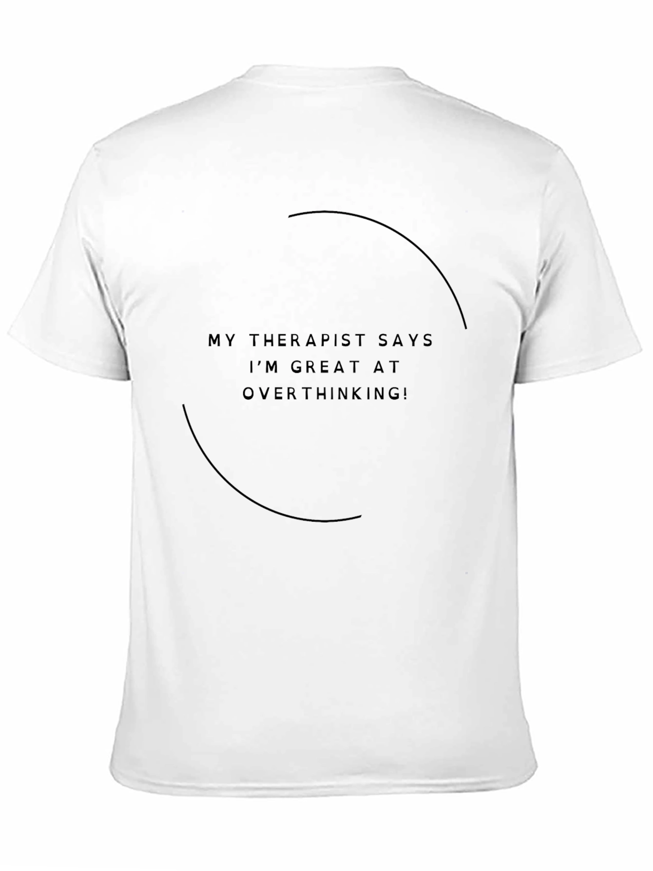 Funny Therapist Overthinking Mens Black T-Shirt