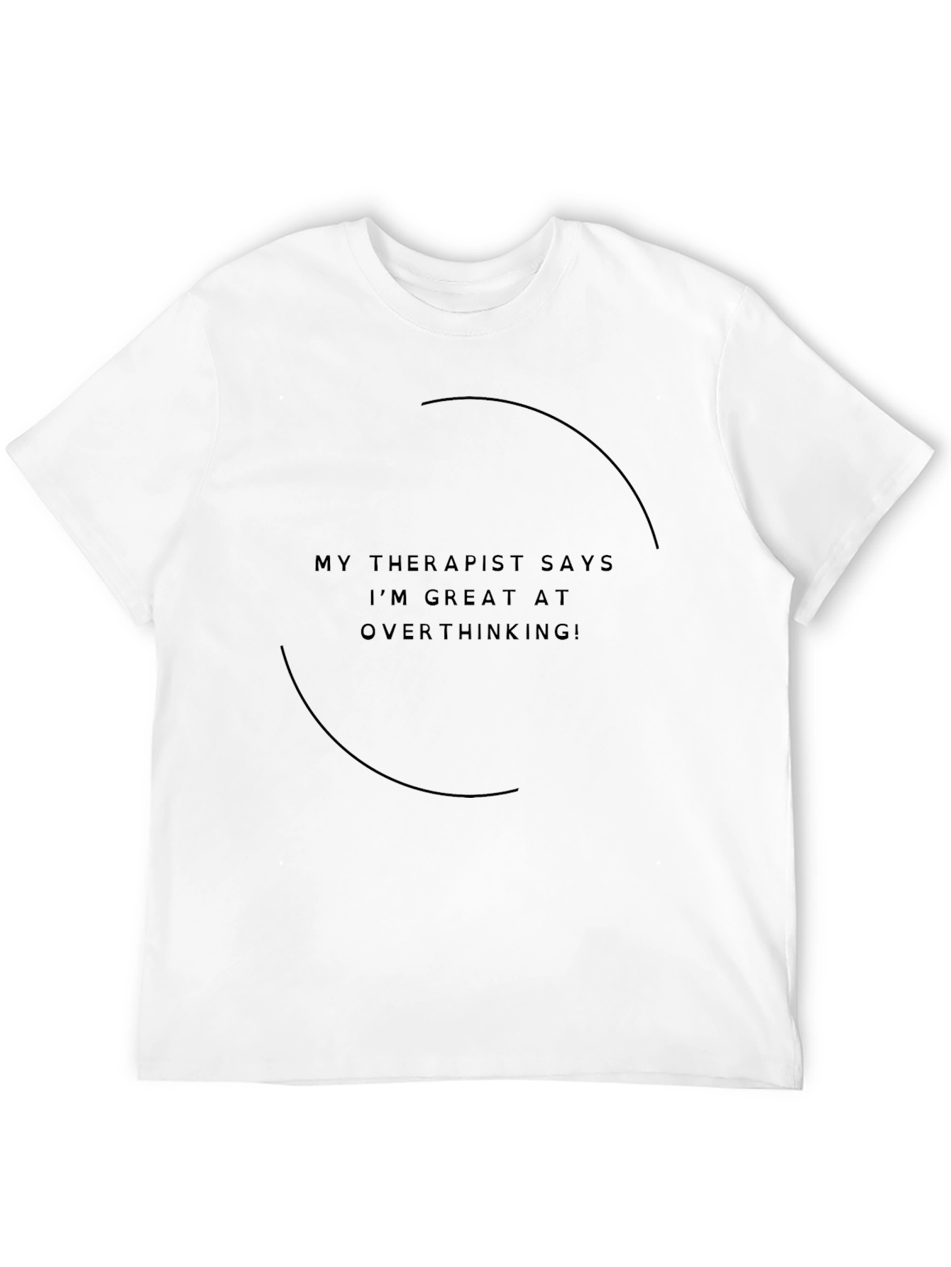 Funny Therapist Overthinking Mens Black T-Shirt