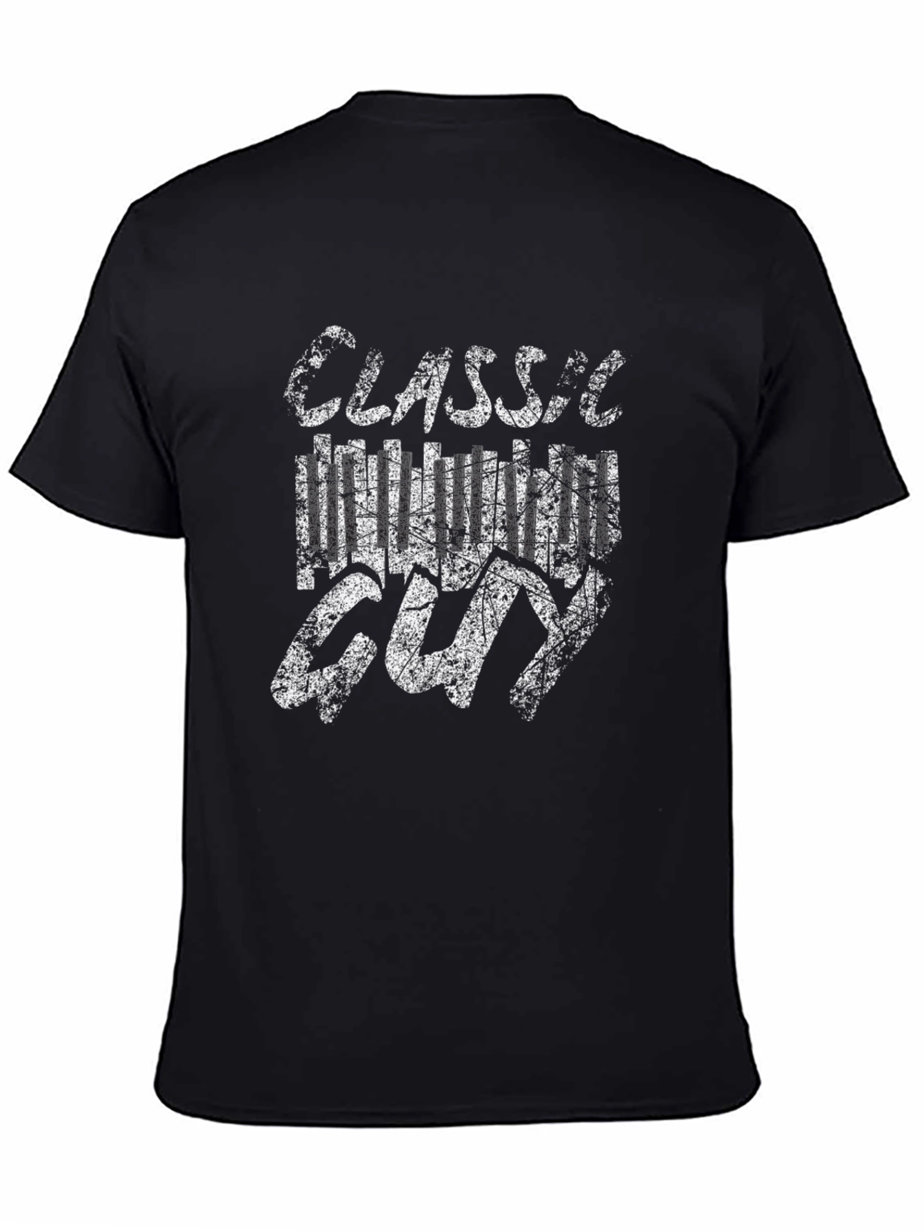Classic Hollywood Guy Graphic T-Shirt - Black