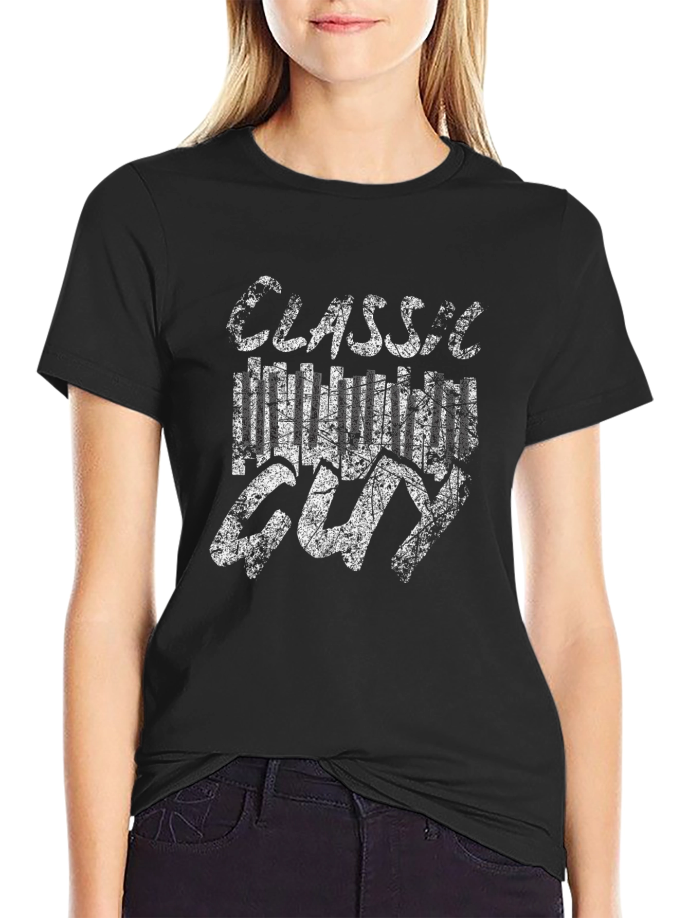 Classic Hollywood Guy Graphic T-Shirt - Black