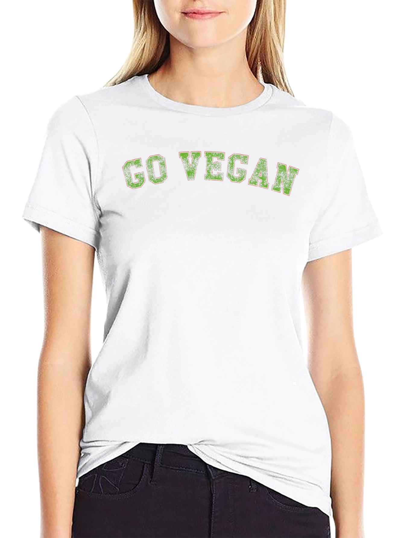 Go Vegan Black Graphic Tee - Plant-Based Lifestyle Shirt