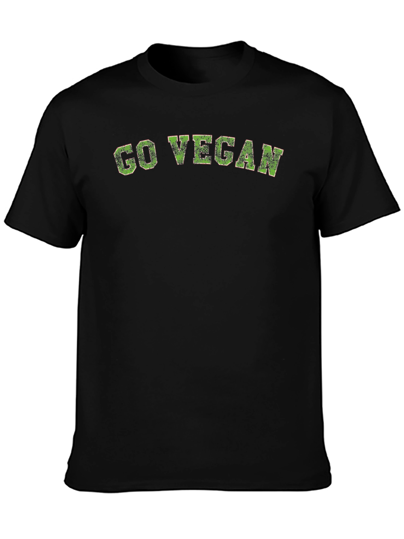 Go Vegan Black Graphic Tee - Plant-Based Lifestyle Shirt