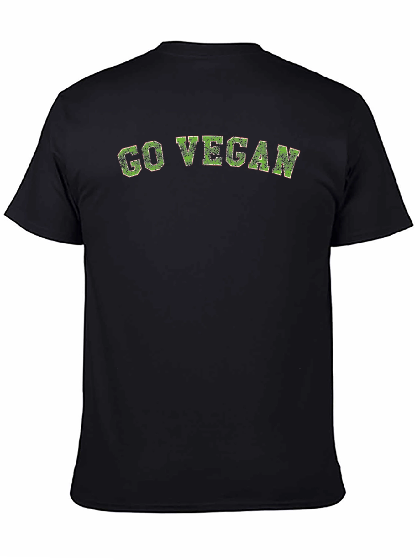 Go Vegan Black Graphic Tee - Plant-Based Lifestyle Shirt