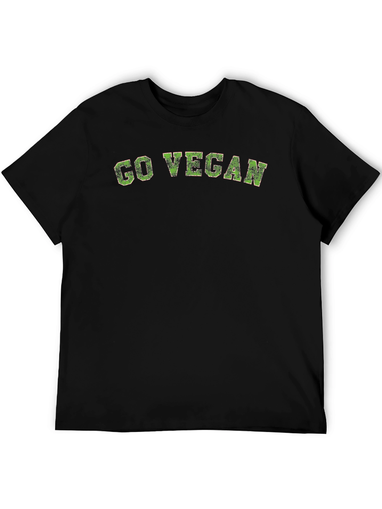 Go Vegan Black Graphic Tee - Plant-Based Lifestyle Shirt