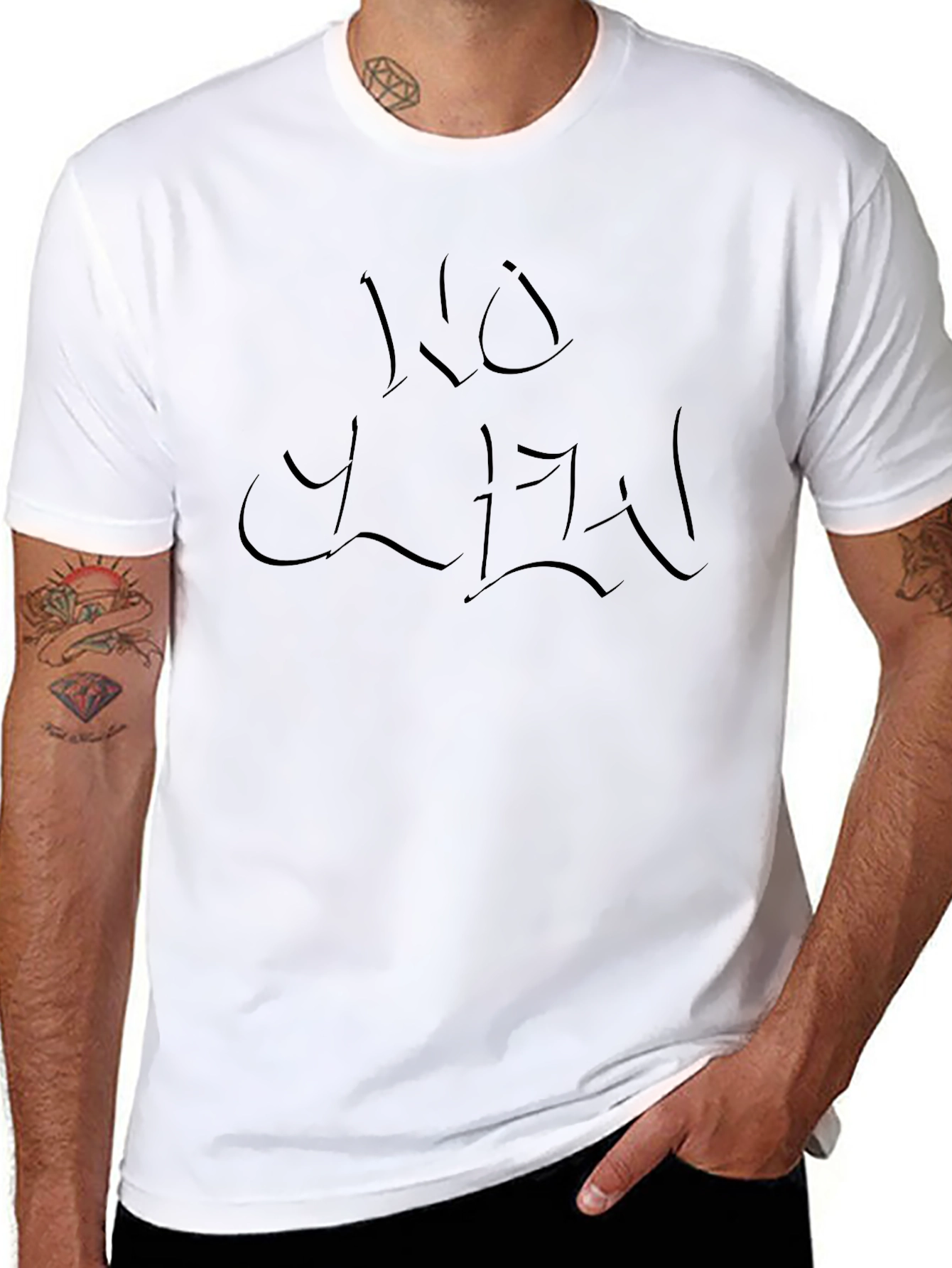 Mens Black Graphic Tee - NO LIMIT