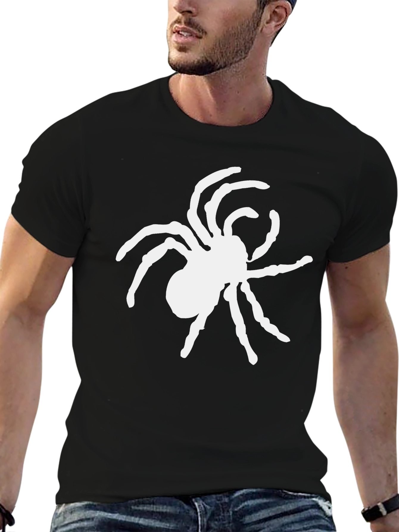 Spider Graphic T-Shirt - Black Cotton Tee