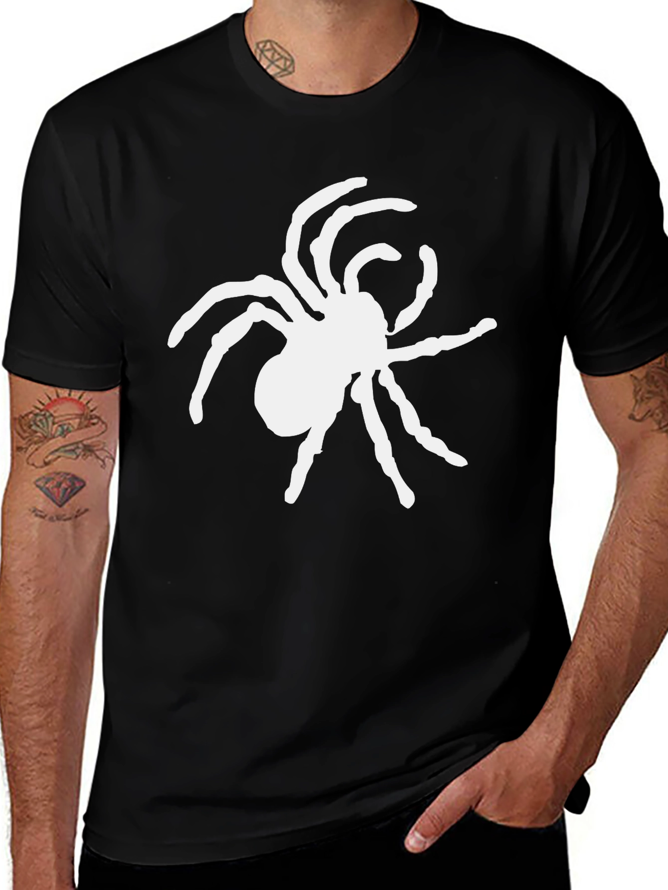 Spider Graphic T-Shirt - Black Cotton Tee
