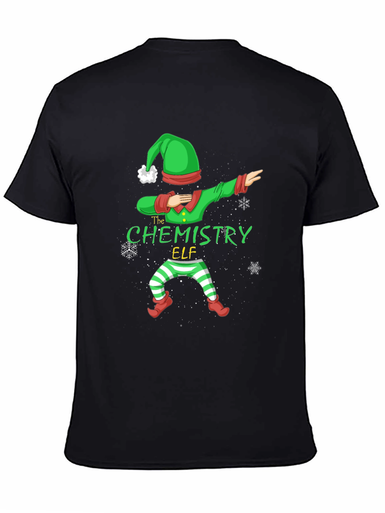 Chemistry Elf Dabbing T-Shirt - Festive Holiday Apparel