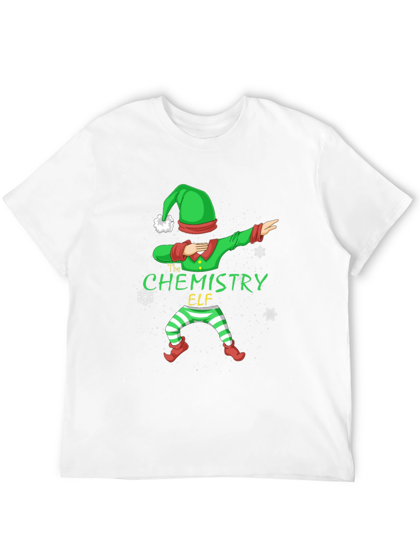 Chemistry Elf Dabbing T-Shirt - Festive Holiday Apparel