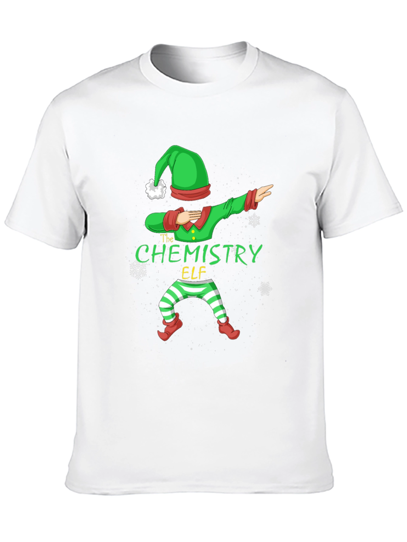 Chemistry Elf Dabbing T-Shirt - Festive Holiday Apparel