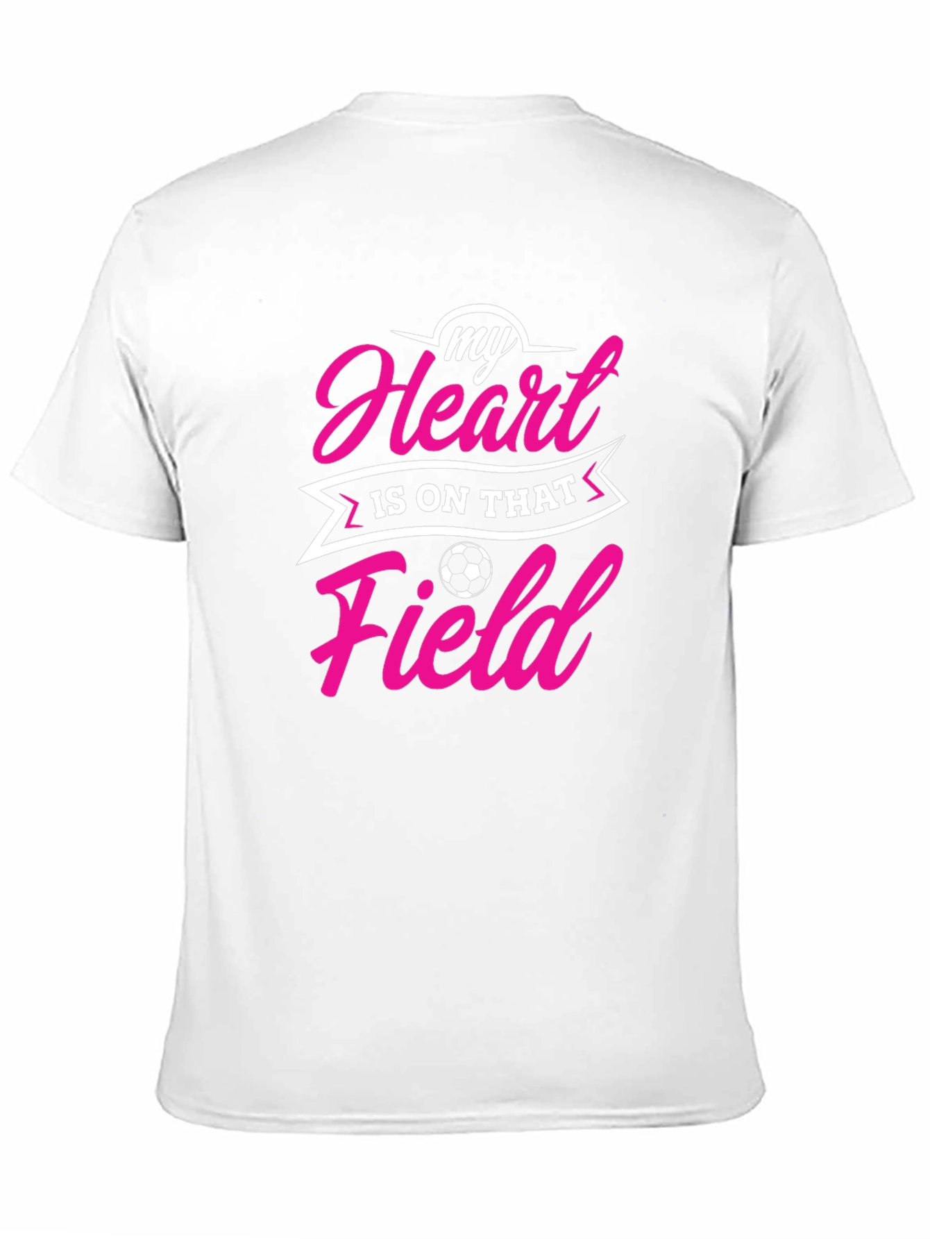 Soccer Heart Field Graphic Tee - Black Cotton Shirt