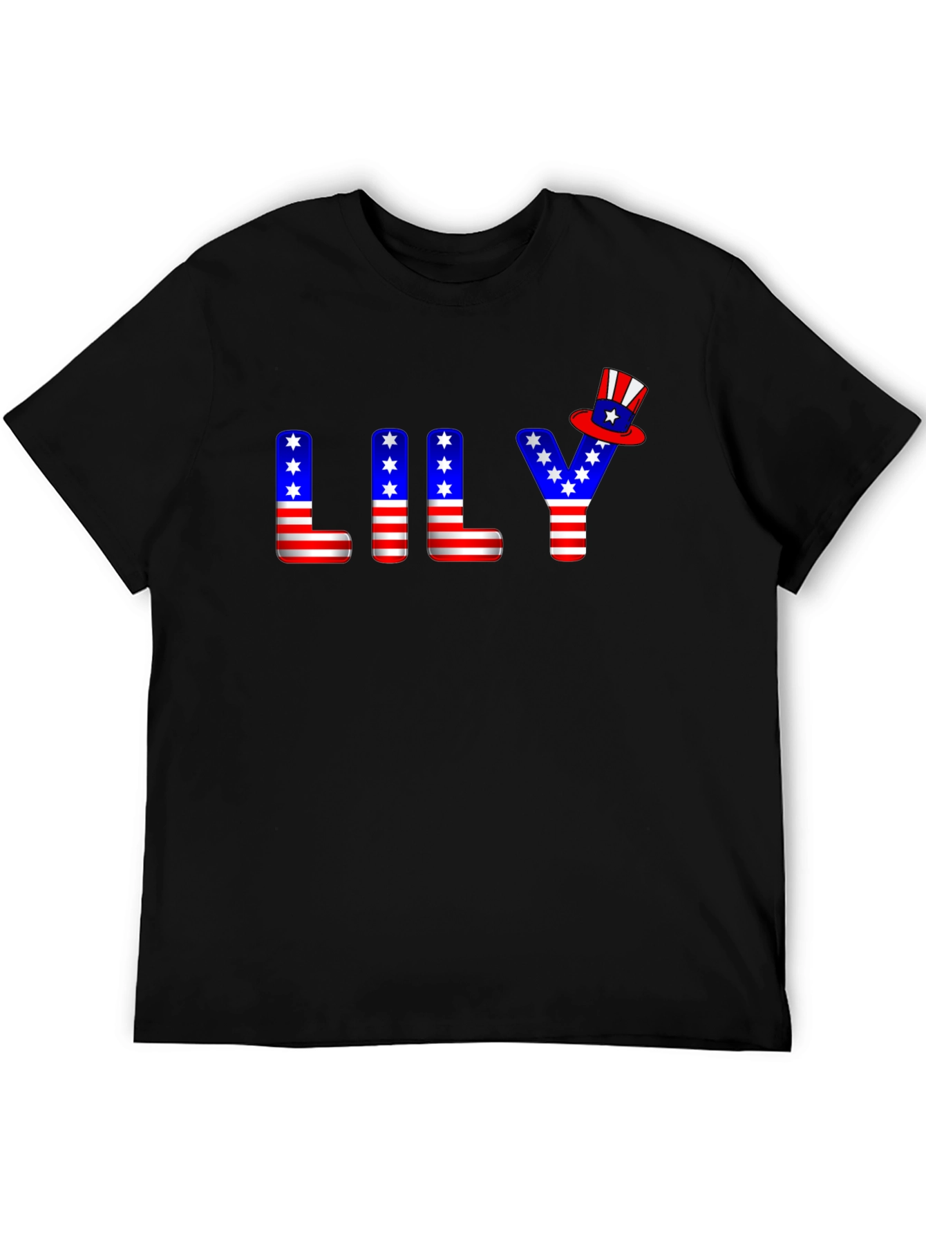 Patriotic LILY T-Shirt USA Flag Inspired Design