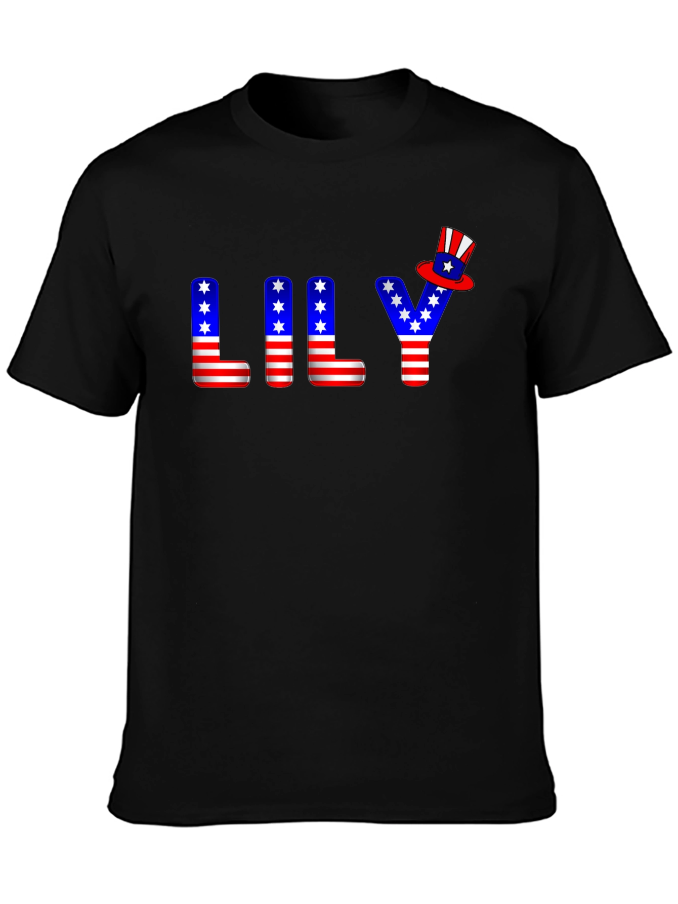 Patriotic LILY T-Shirt USA Flag Inspired Design