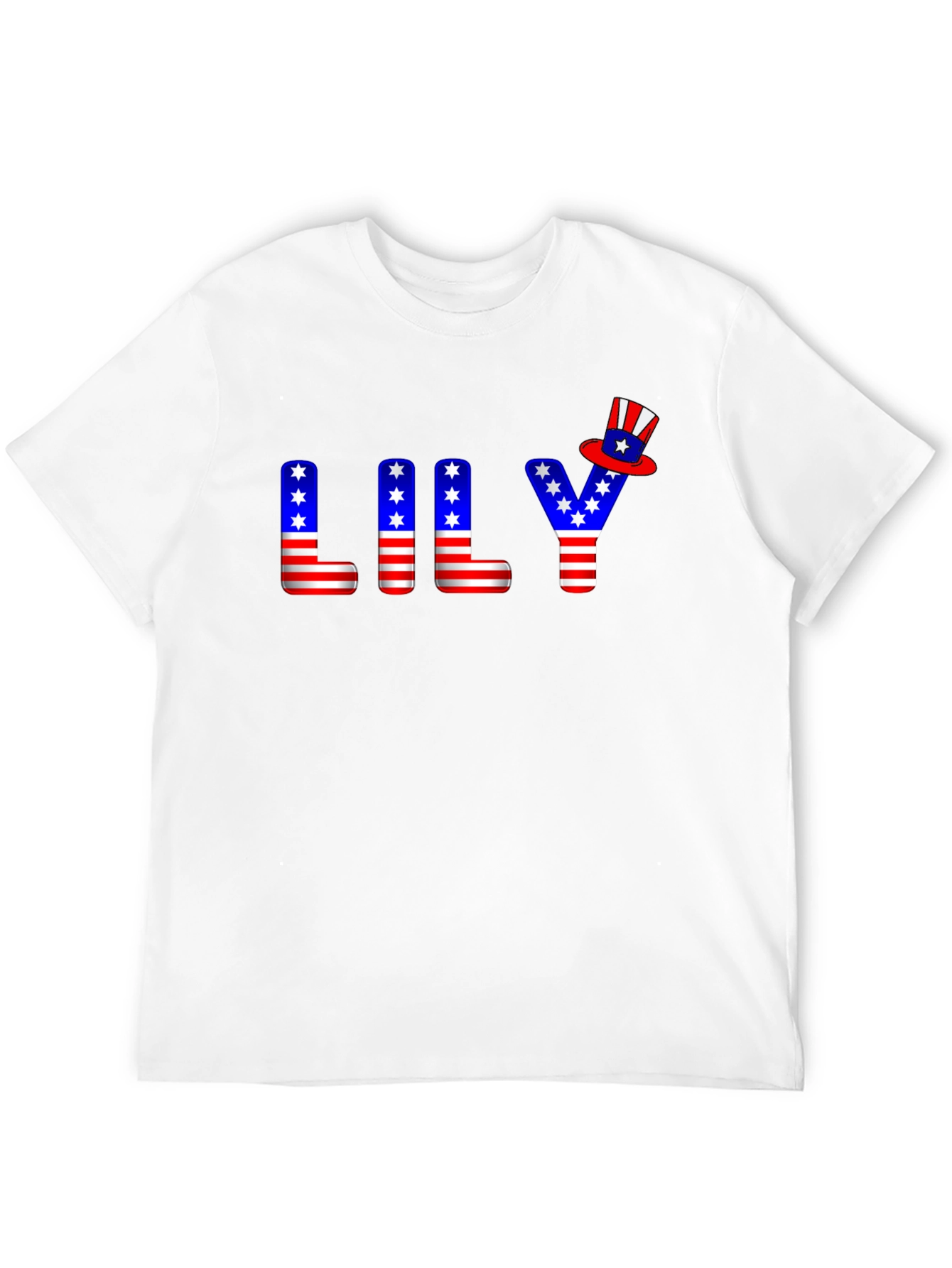 Patriotic LILY T-Shirt USA Flag Inspired Design