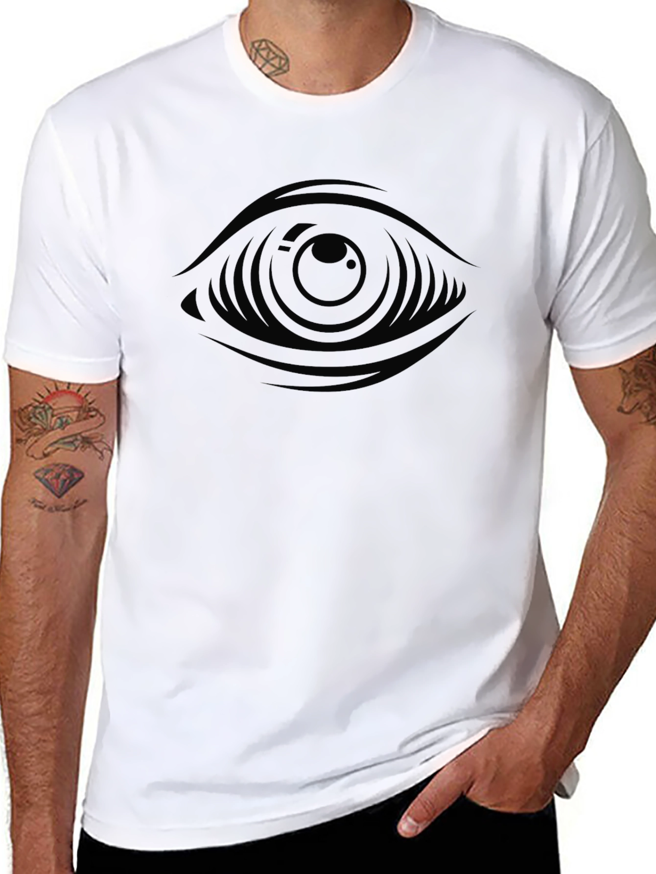 All Seeing Eye Graphic Tee - Stylish Black T-Shirt