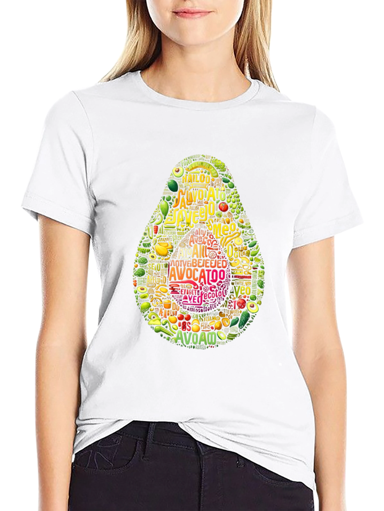 Avocado Typography Graphic Print T-Shirt