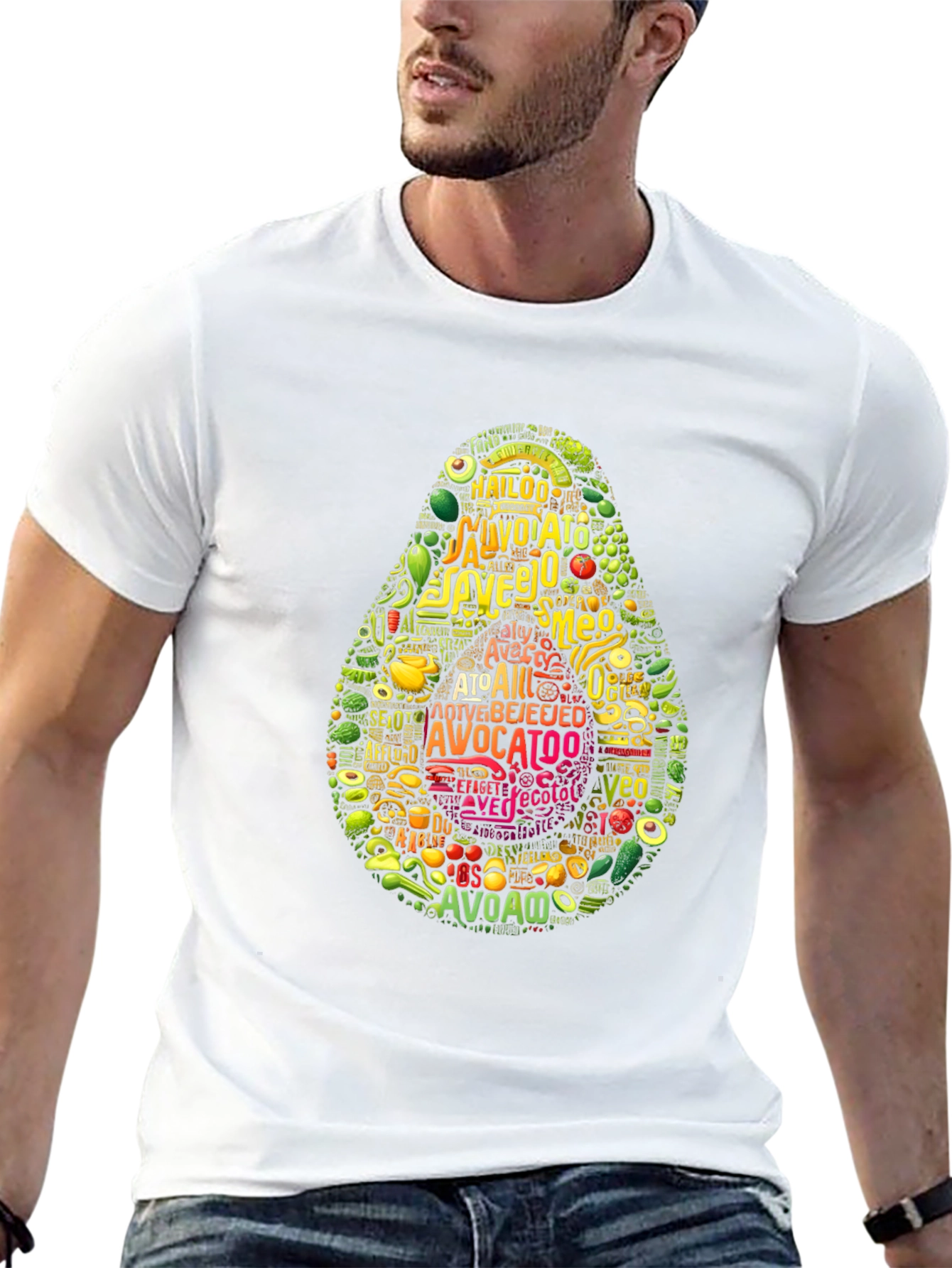 Avocado Typography Graphic Print T-Shirt