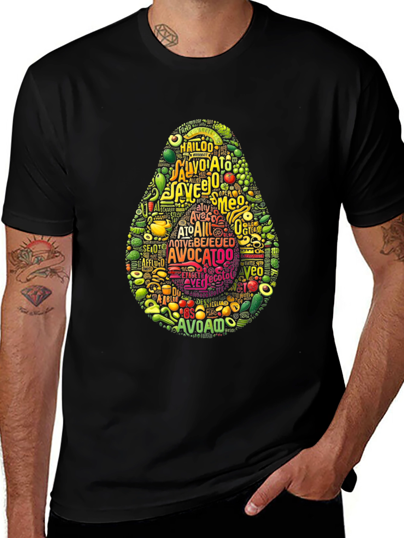 Avocado Typography Graphic Print T-Shirt