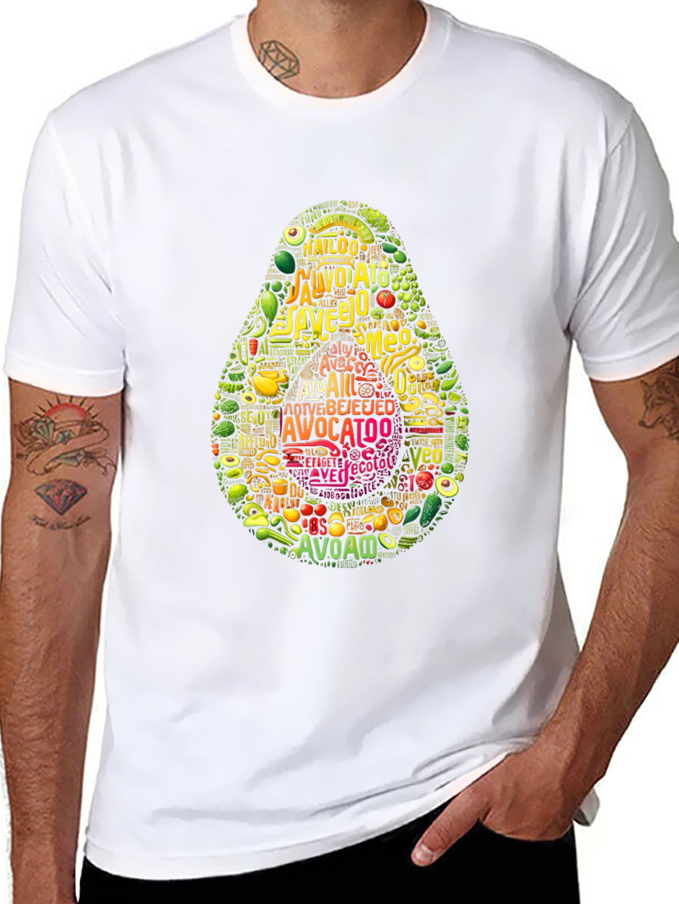 Avocado Typography Graphic Print T-Shirt