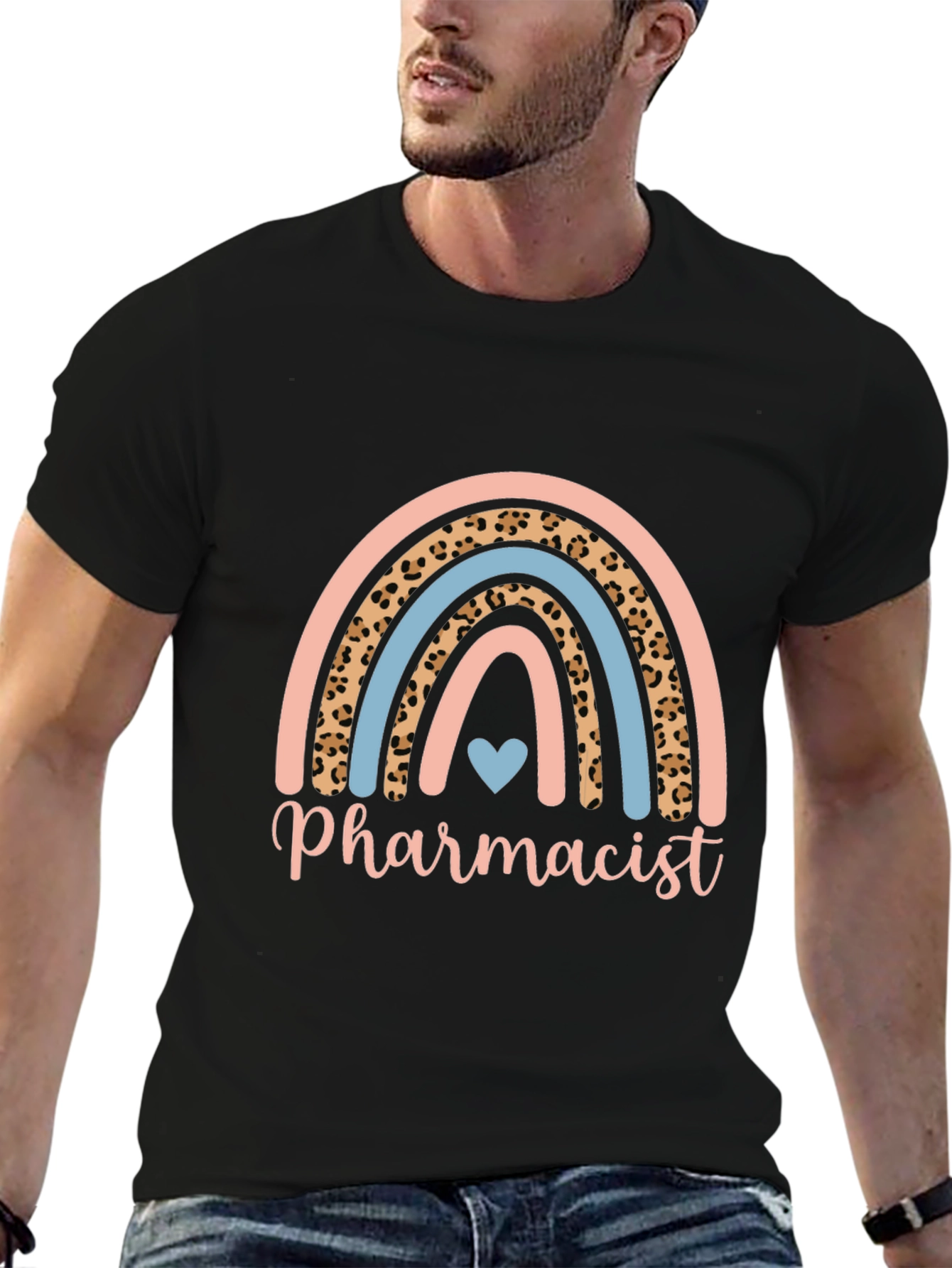 Pharmacist Rainbow Leopard Print T-Shirt