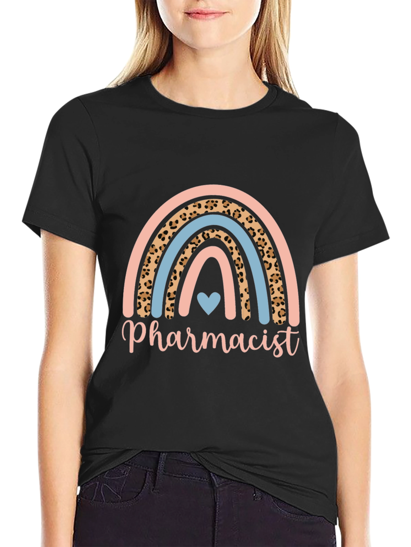 Pharmacist Rainbow Leopard Print T-Shirt