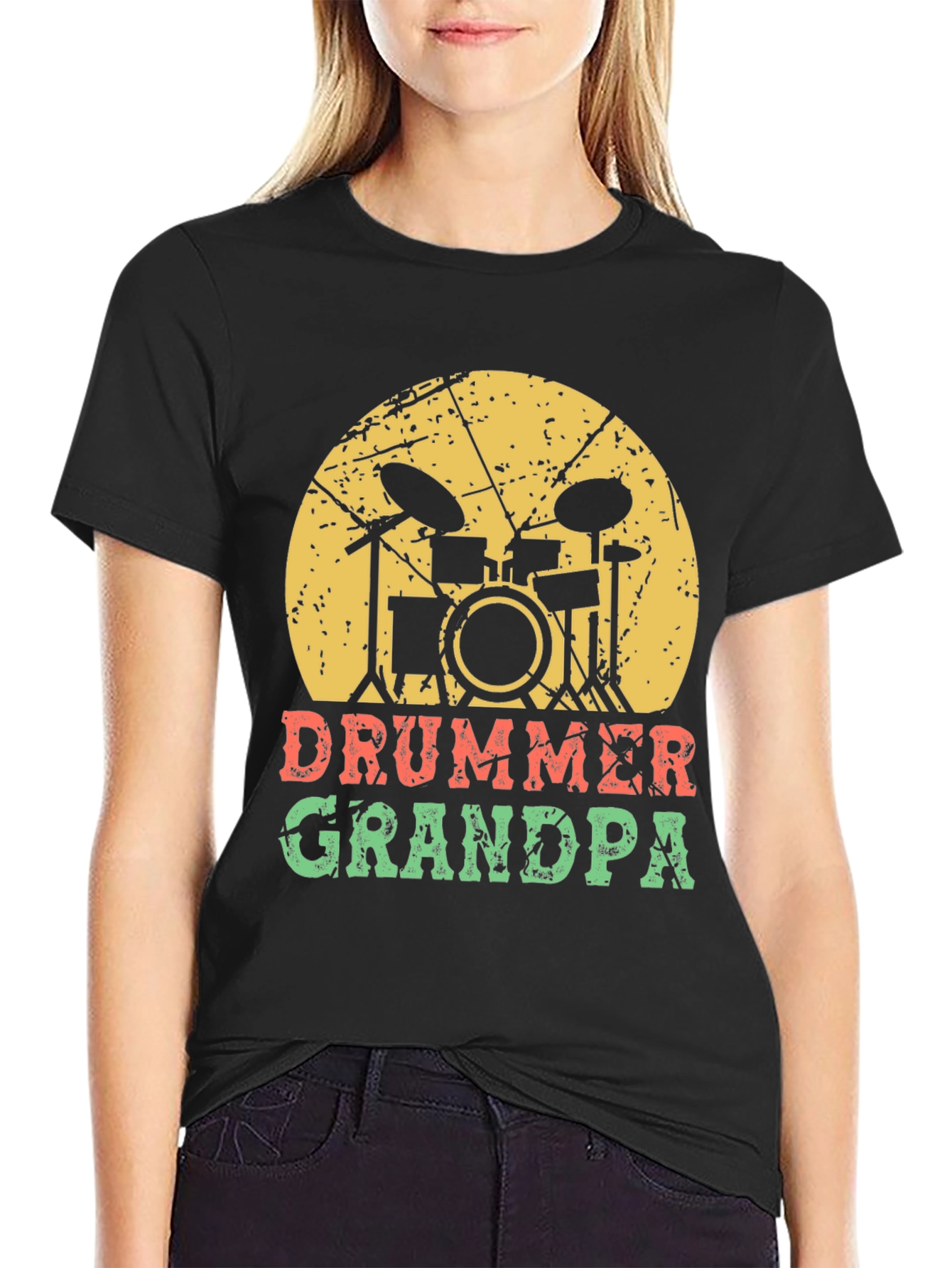 Drummer Grandpa T-Shirt - Music Lover Gift