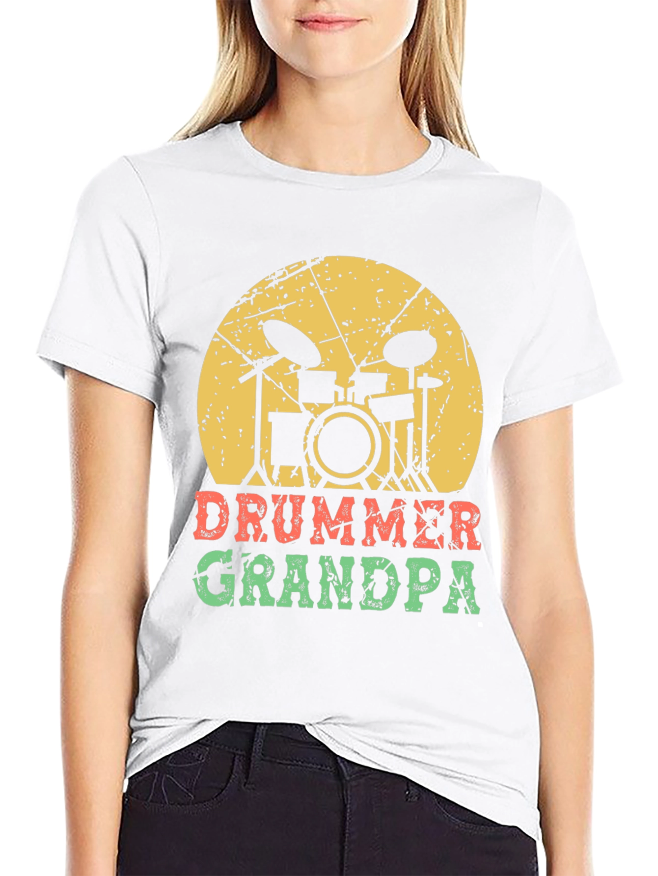Drummer Grandpa T-Shirt - Music Lover Gift
