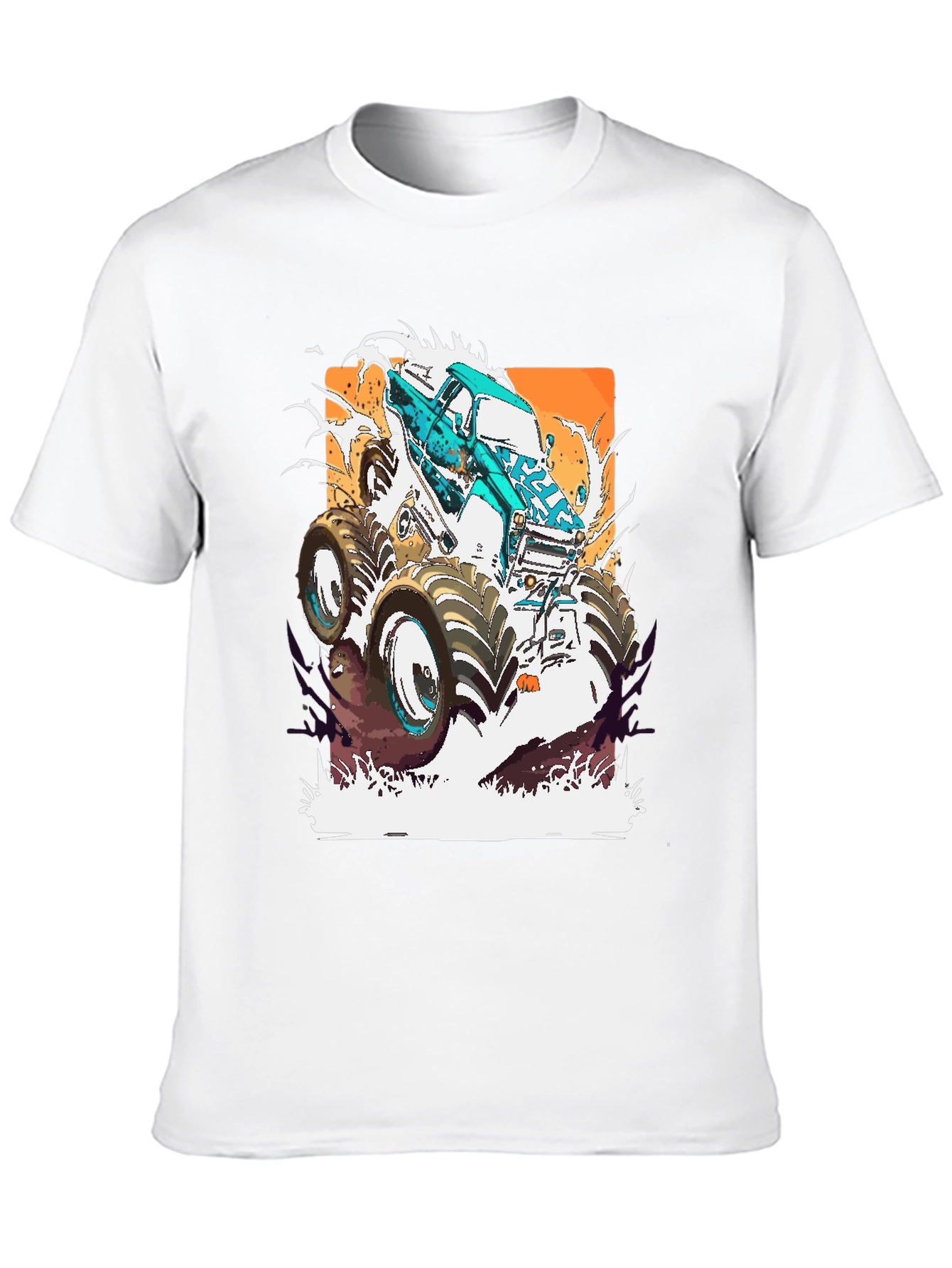 Monster Truck Graphic Tee - Bold Black Cotton Shirt
