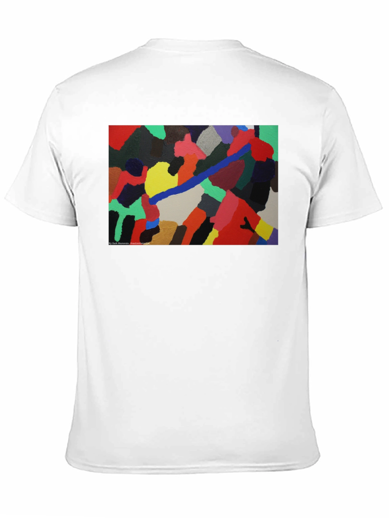 Abstract Art Print Black T-Shirt