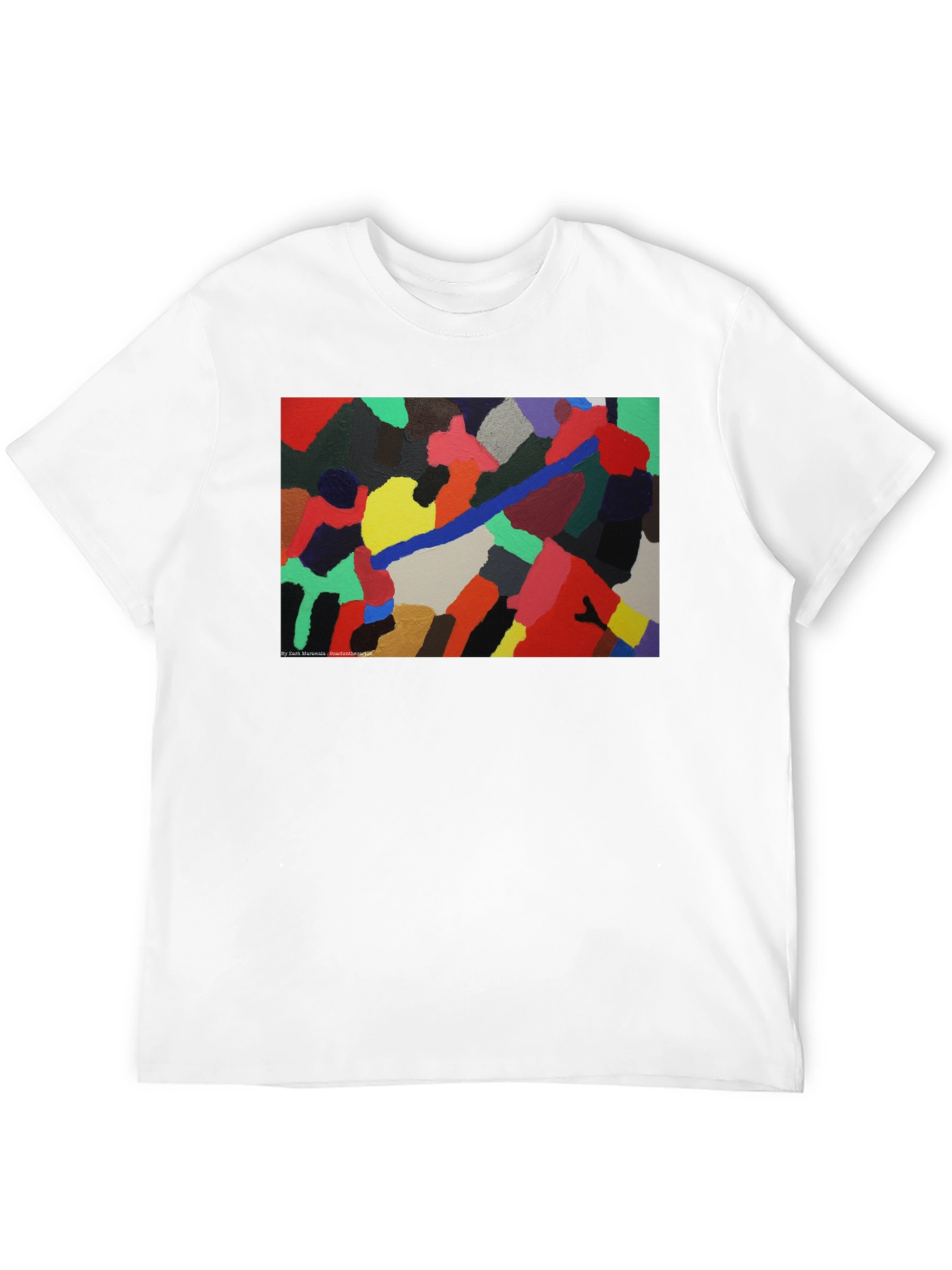Abstract Art Print Black T-Shirt