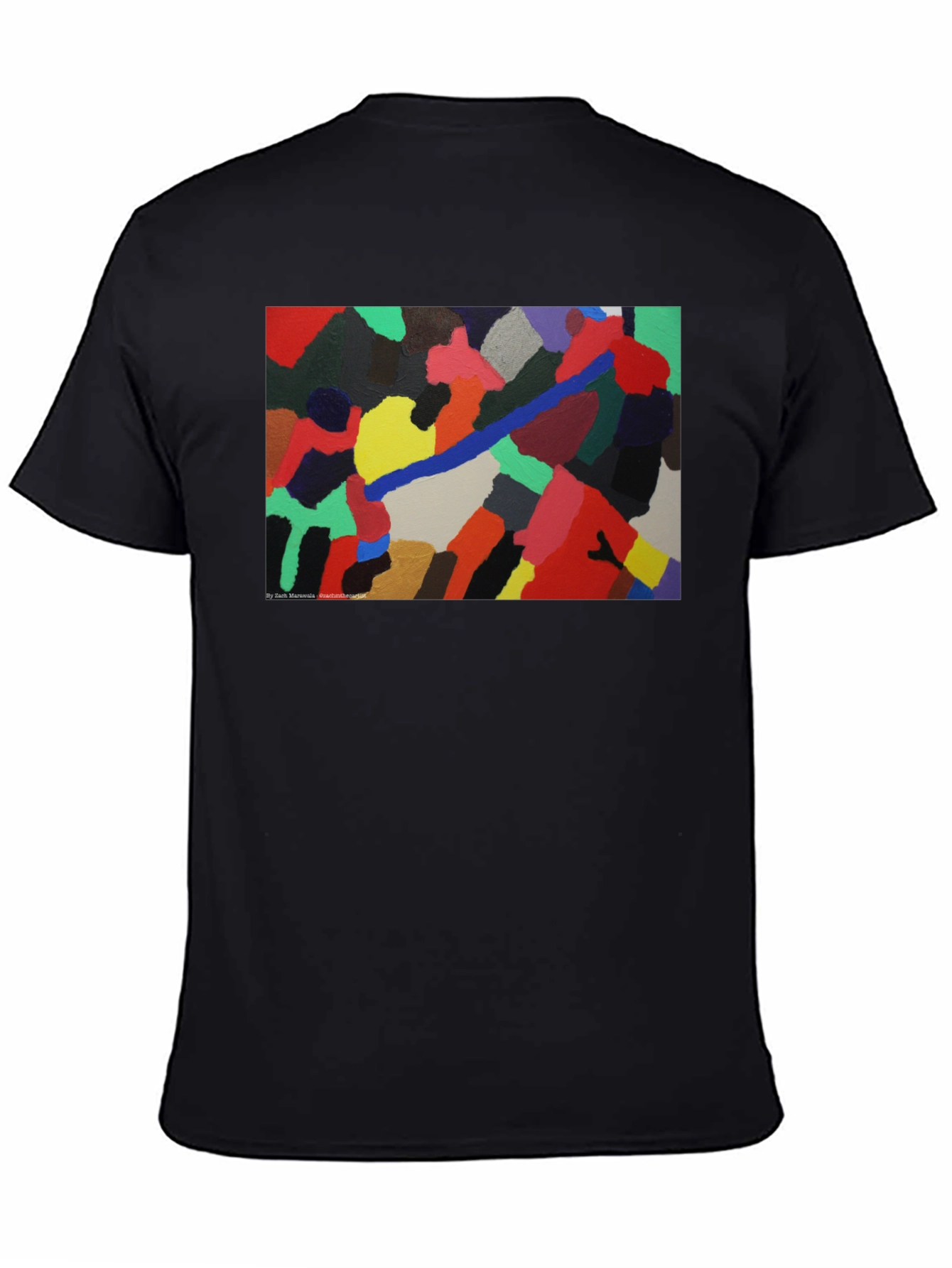 Abstract Art Print Black T-Shirt