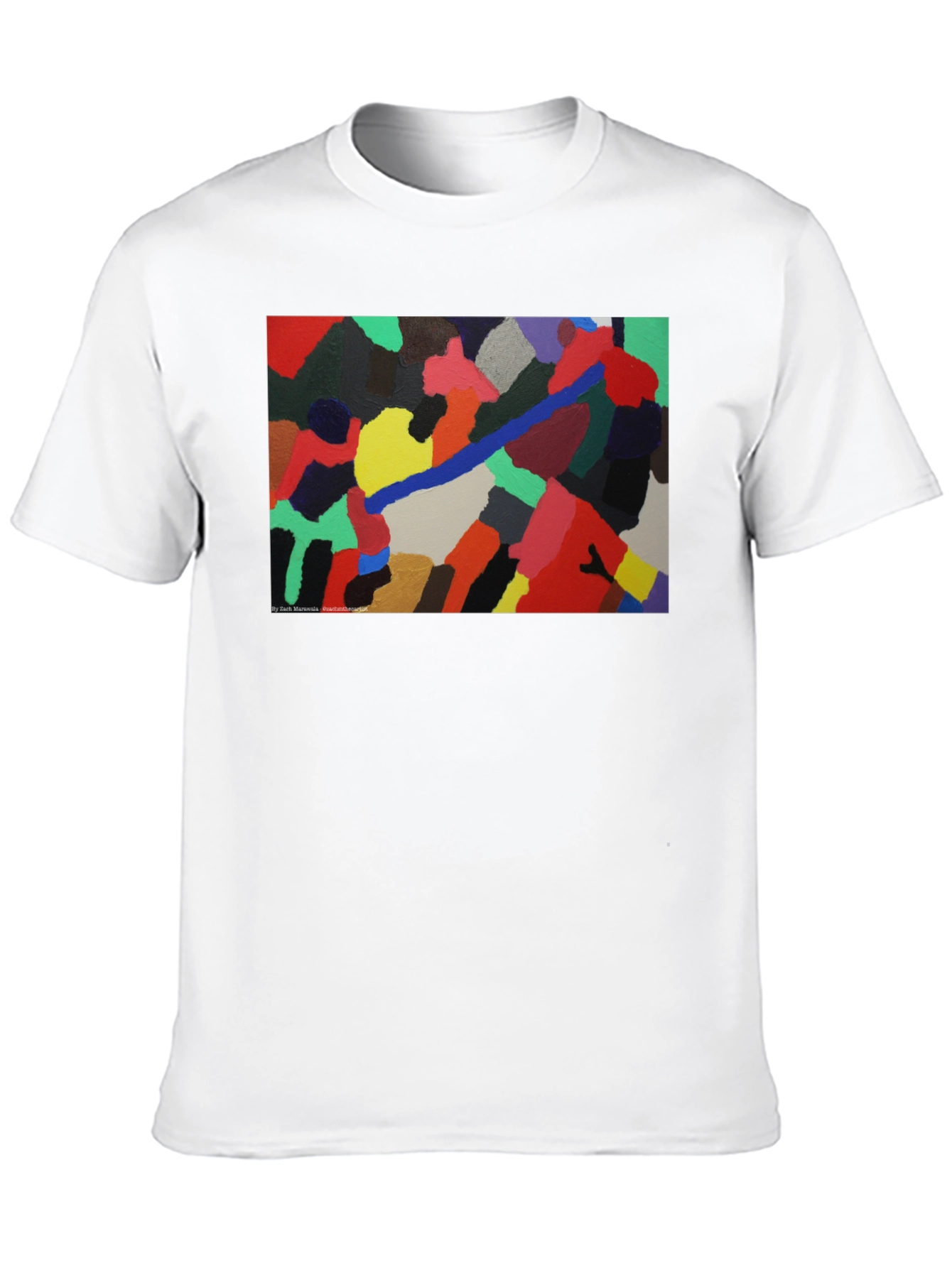Abstract Art Print Black T-Shirt