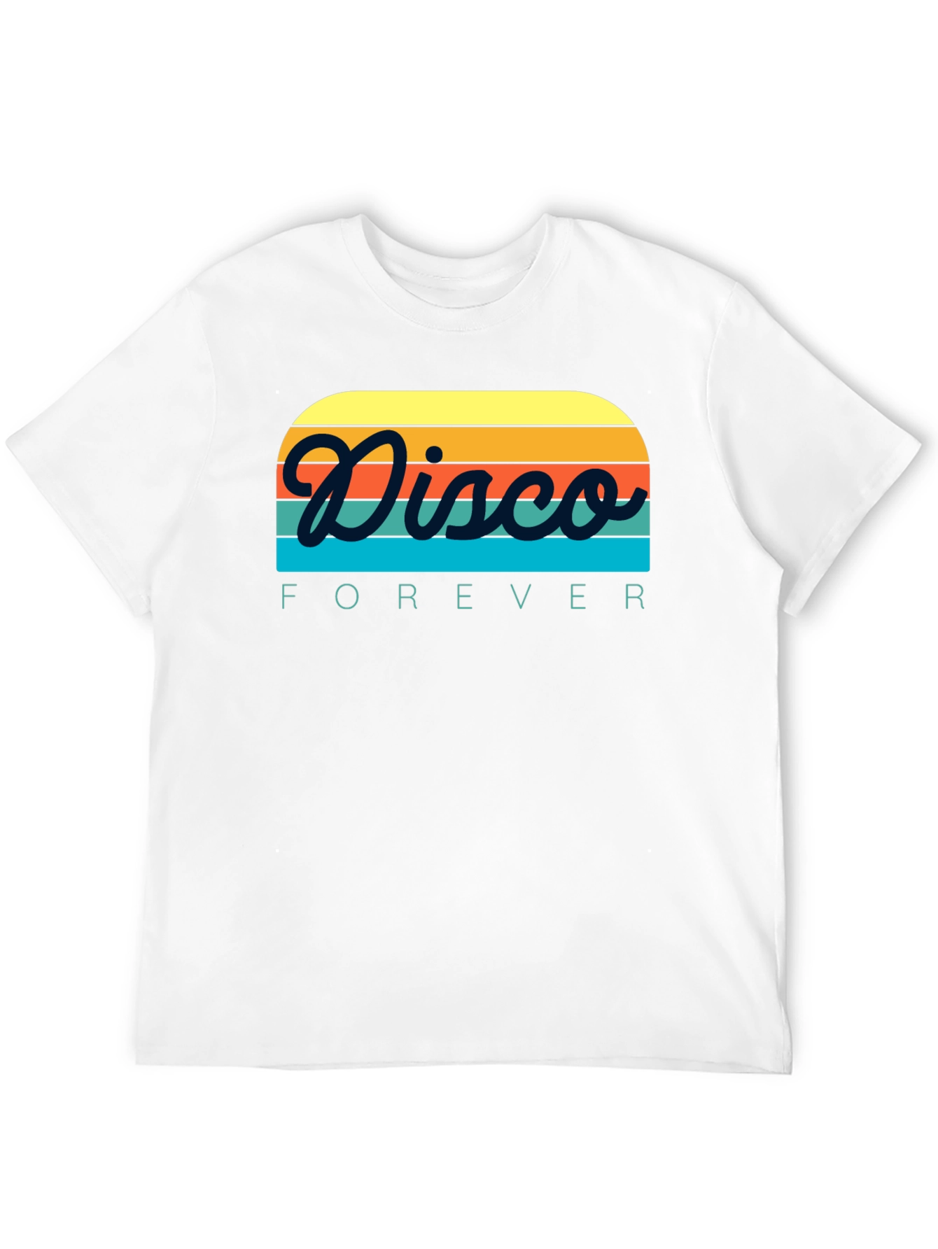 Retro Disco Forever Graphic T-Shirt - Black