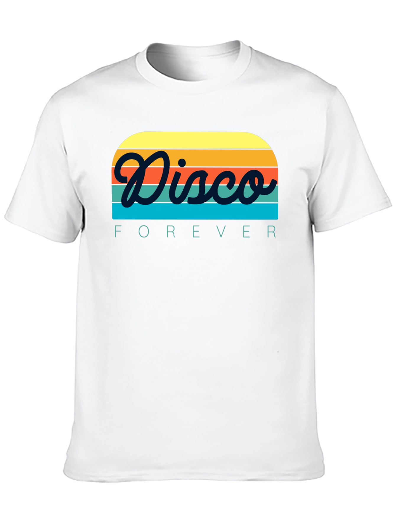 Retro Disco Forever Graphic T-Shirt - Black