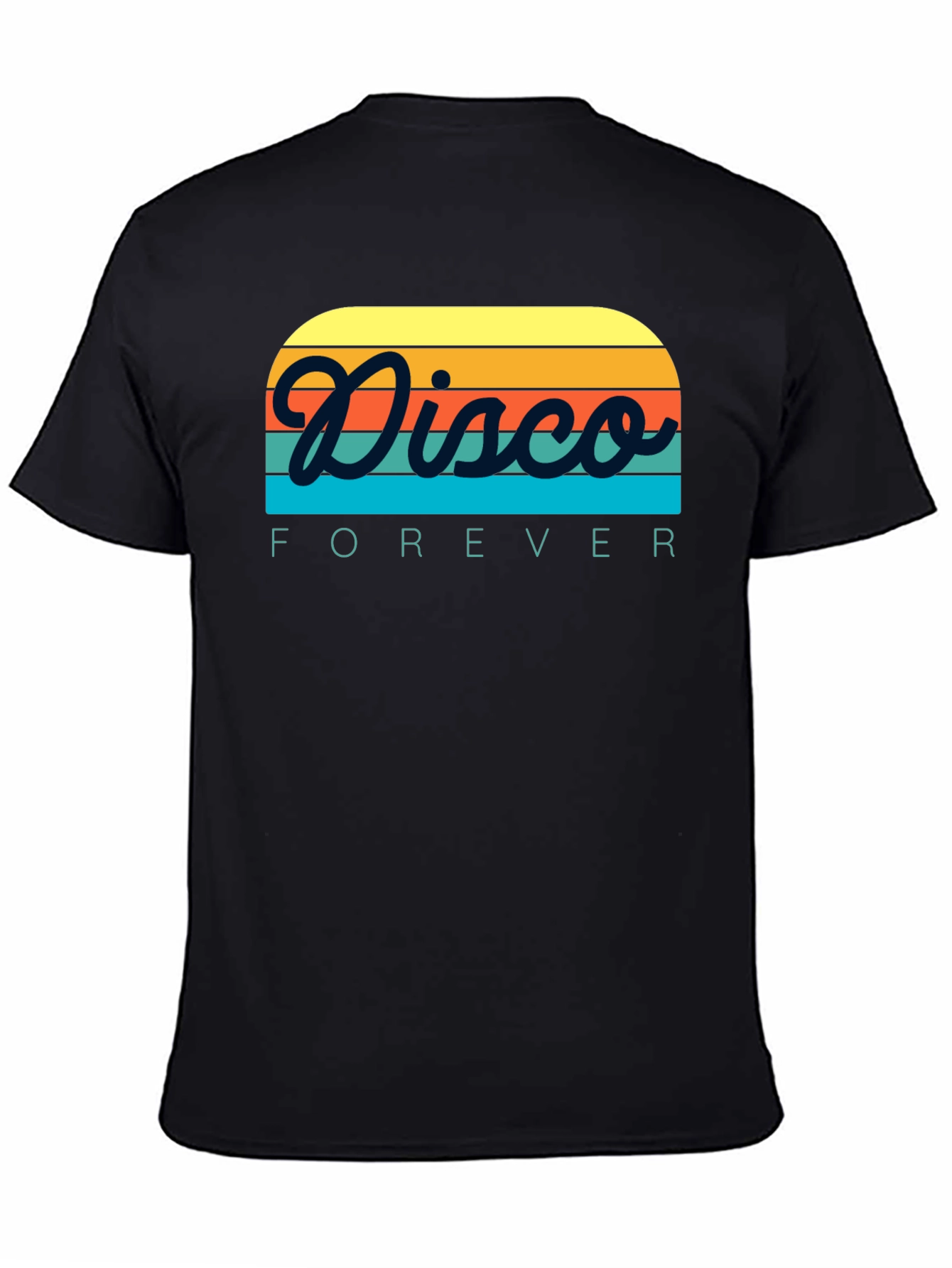 Retro Disco Forever Graphic T-Shirt - Black
