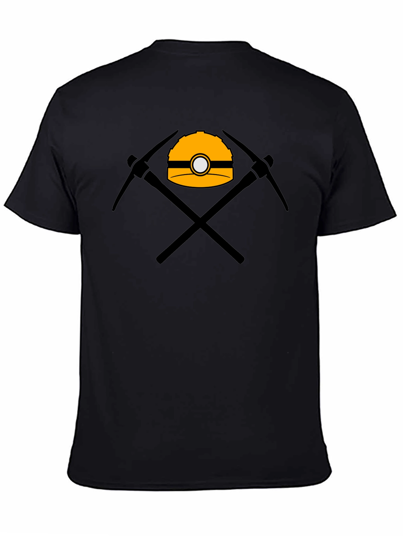 Miners Hard Hat & Pickaxes Graphic Tee - Black
