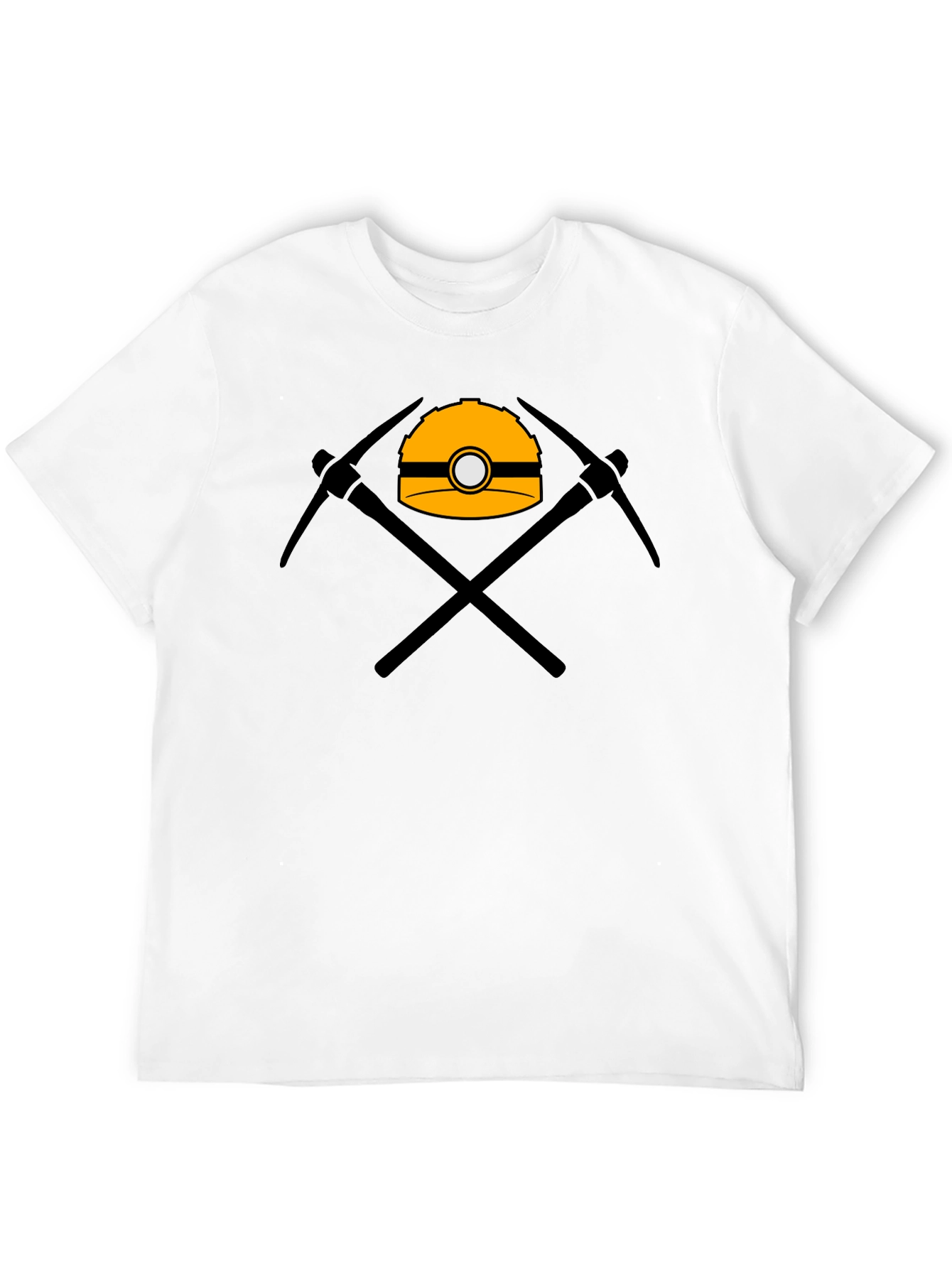 Miners Hard Hat & Pickaxes Graphic Tee - Black