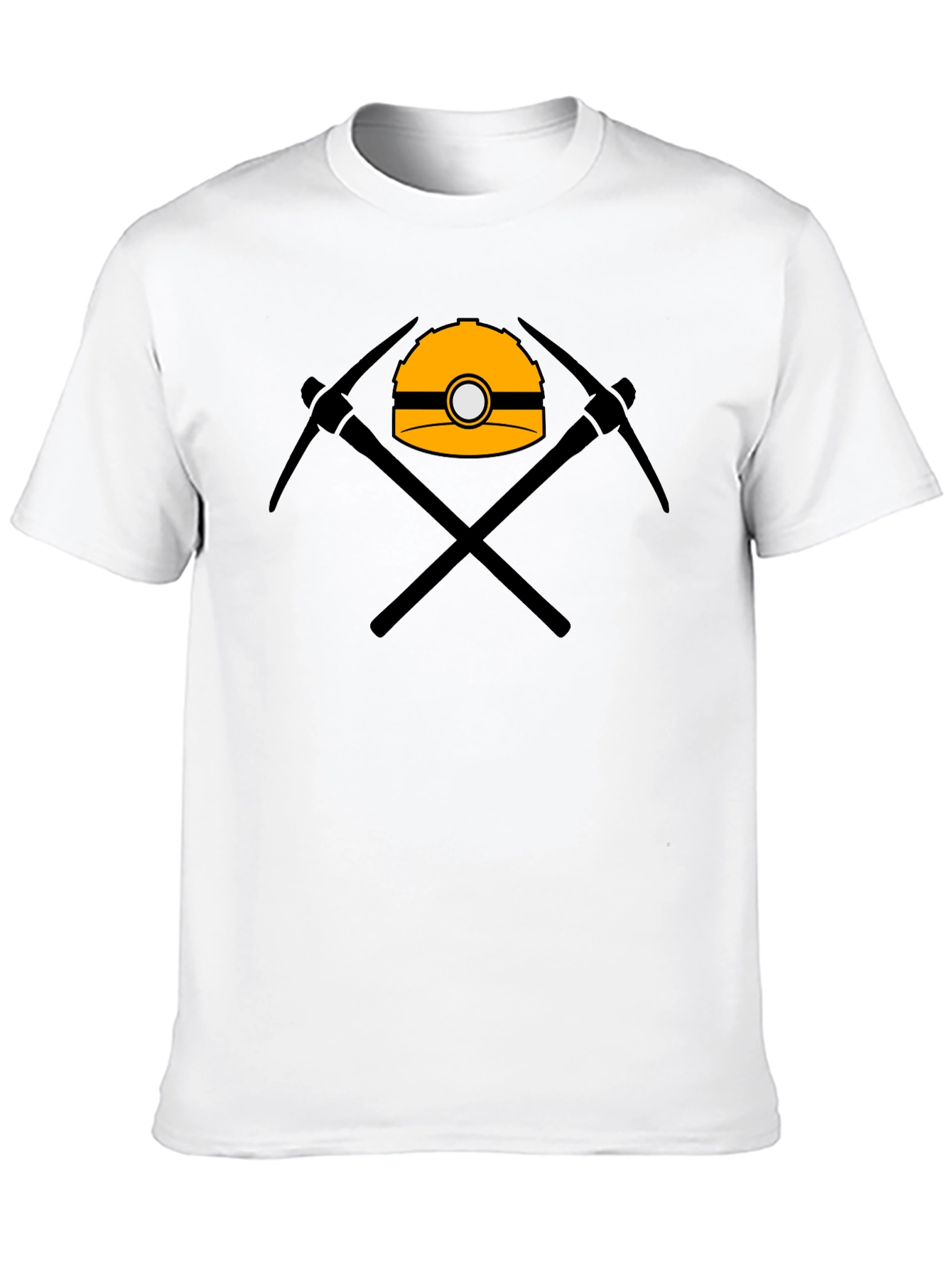 Miners Hard Hat & Pickaxes Graphic Tee - Black
