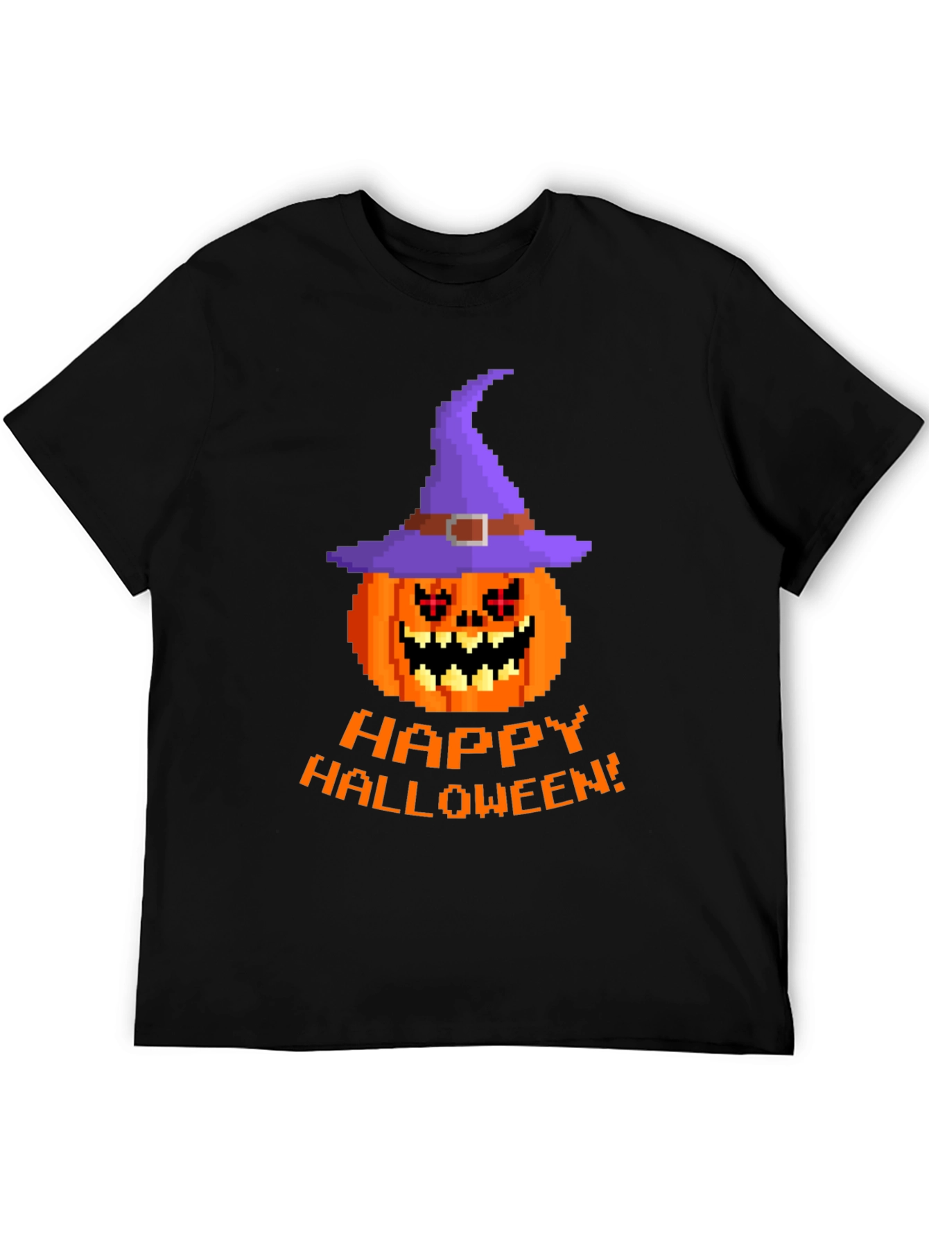 Pixel Art Pumpkin Halloween T-Shirt