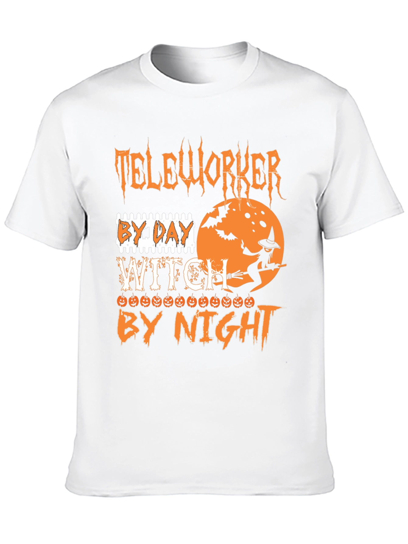 Teleworker Witch Funny Halloween T-Shirt