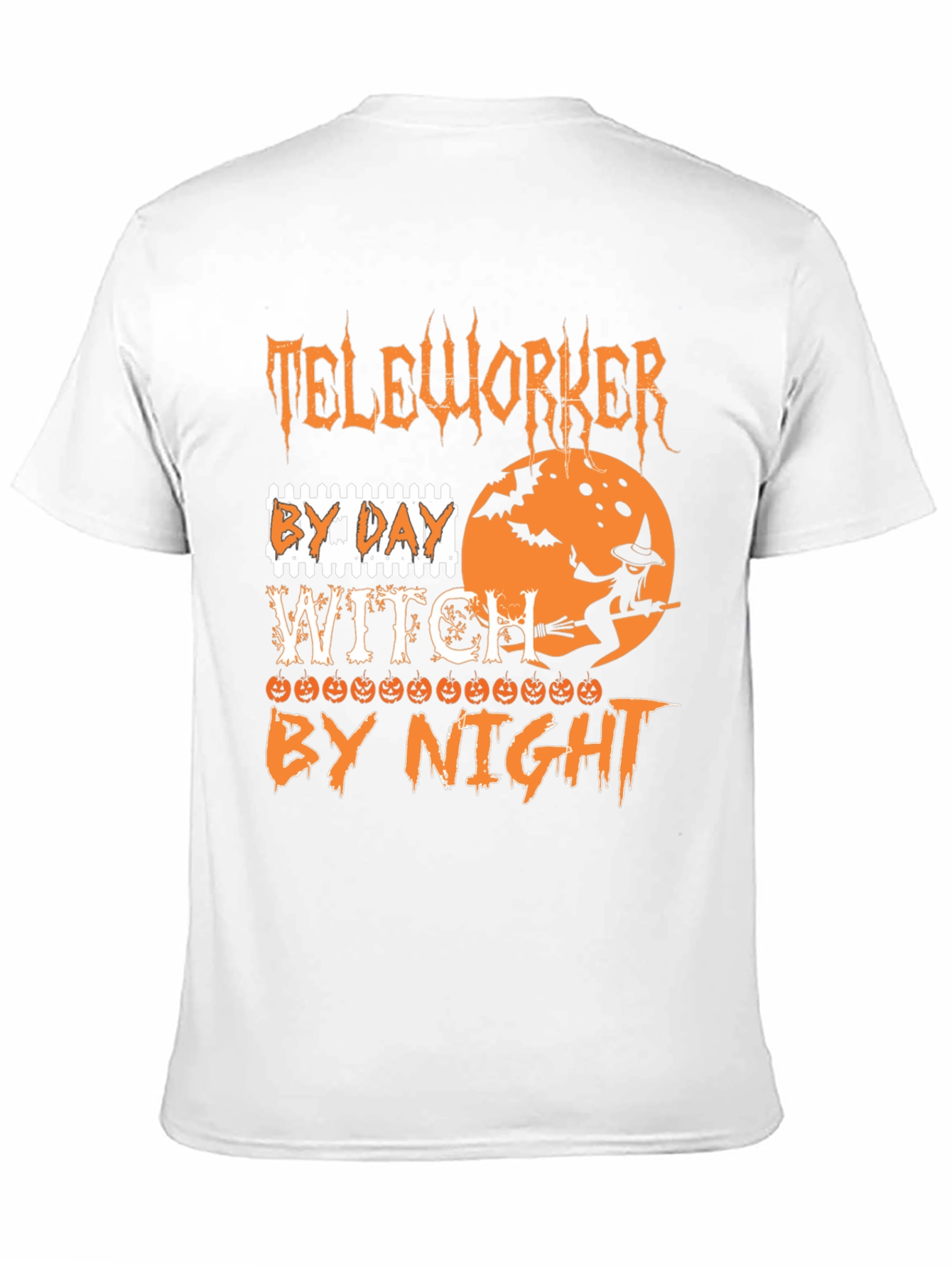 Teleworker Witch Funny Halloween T-Shirt